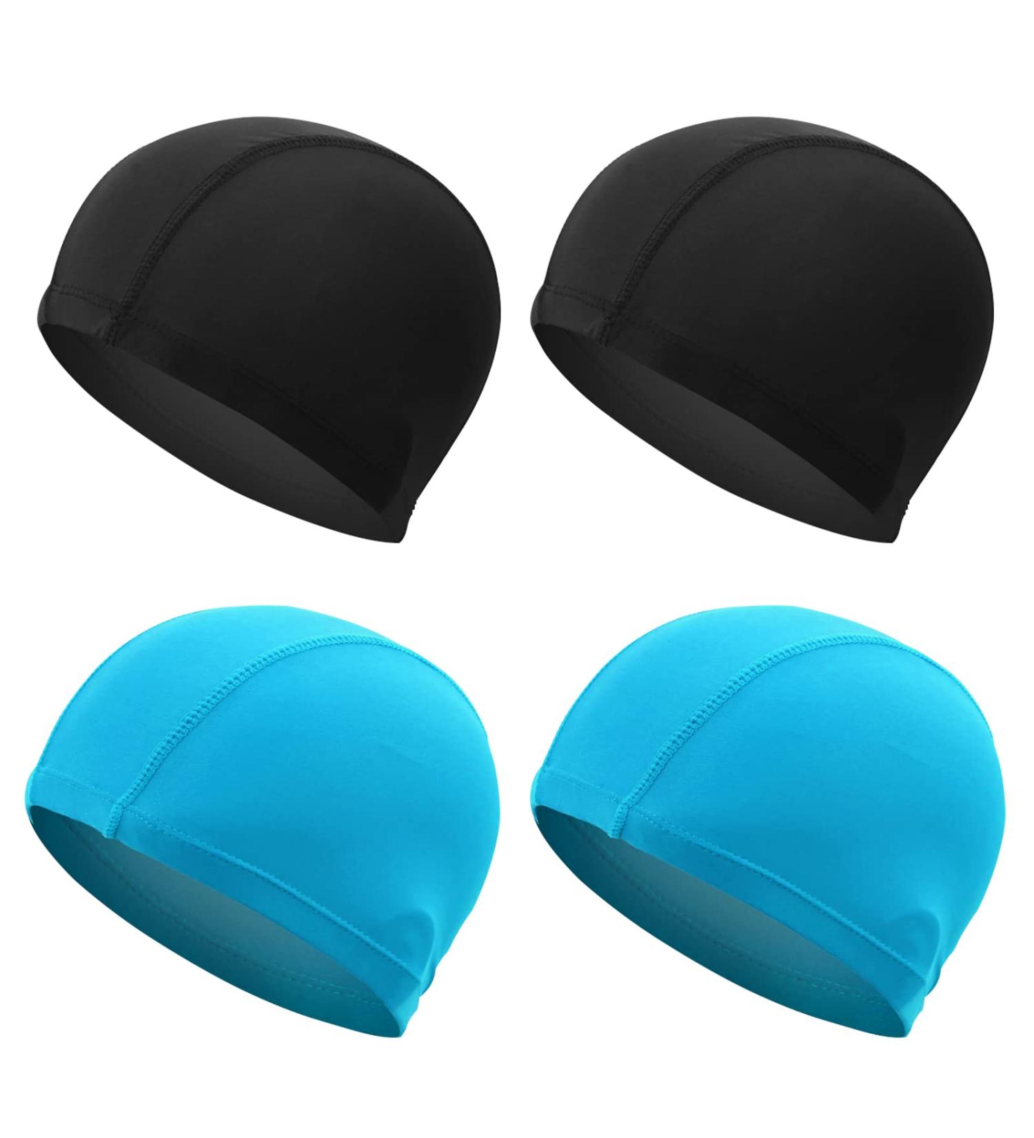 Buy Nitaiun 4-Pack Bath Caps for Adults & Kids | Stretchy Comfortable Swimwear | Light & No Pulling | Black & Blue - Buy Online on GoSupps.com