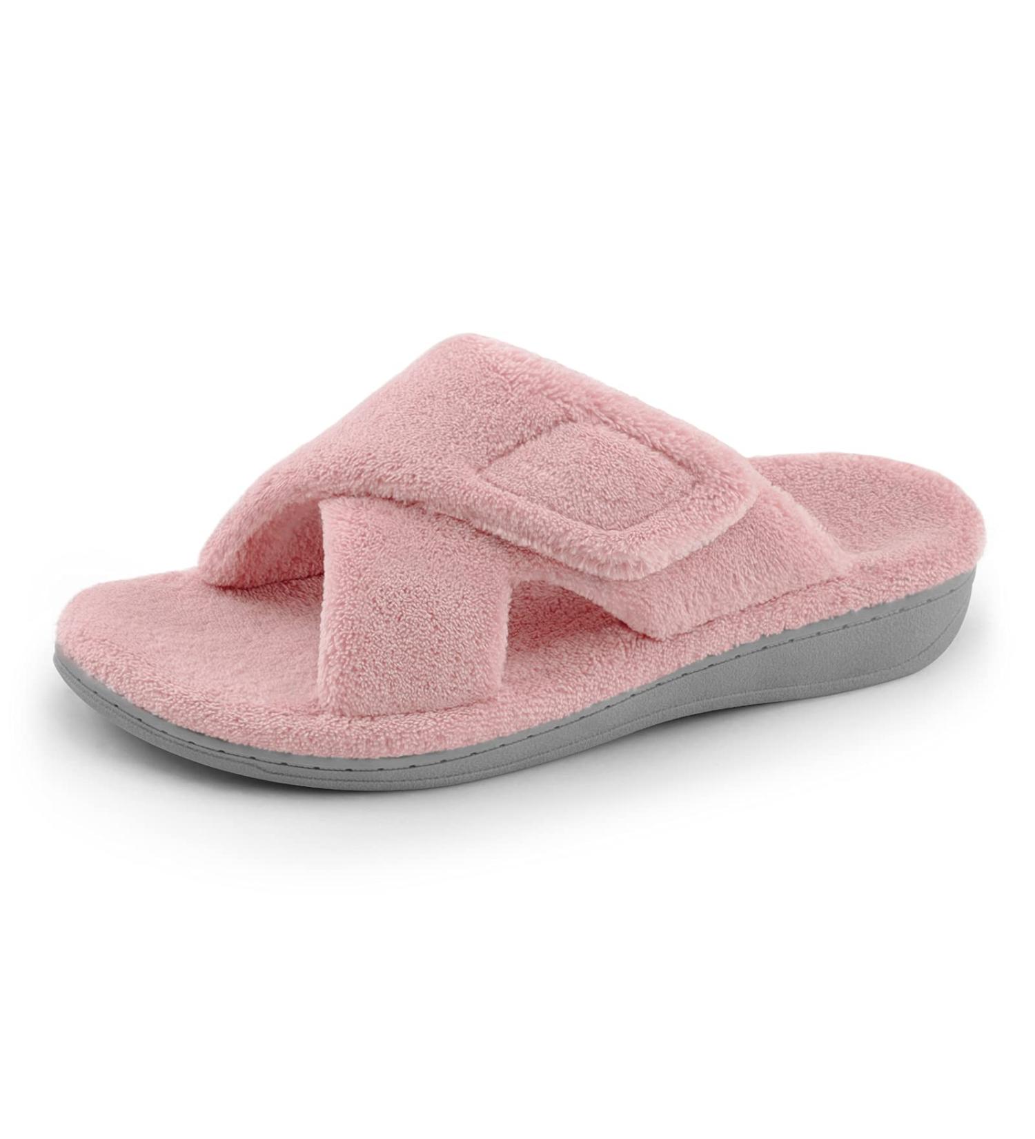 BCSTUDIO Women's Pink Fuzzy House Slippers with Orthotic Arch Support - Cozy Slides for Women Size 10 - Buy Online on GoSupps.com
