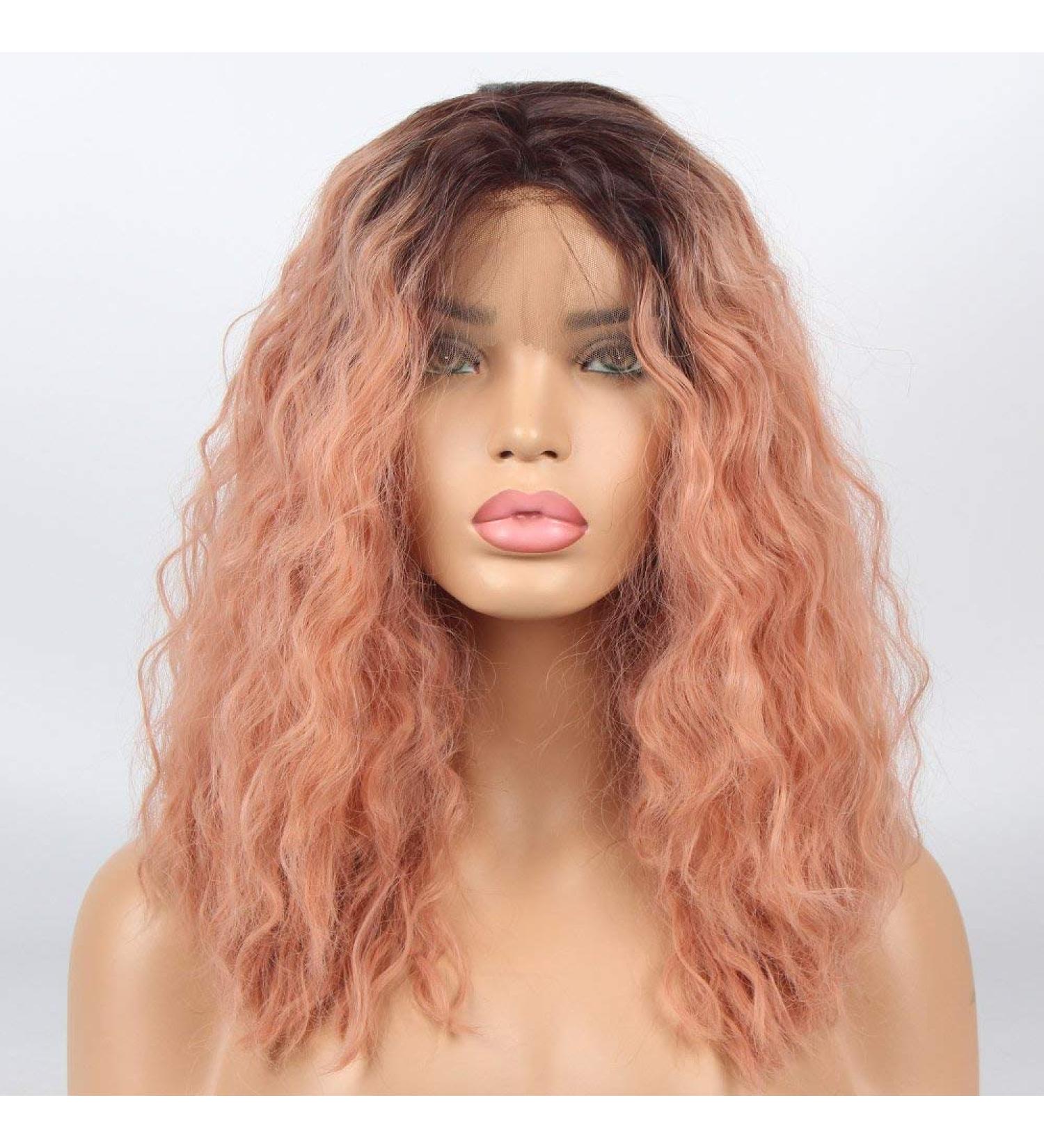 Buy Cpalsen Ombre Candy Pink Lace Front Wig | Heat-Resistant Curly Bob Replacement International Shipping Available - Buy Online on GoSupps.com