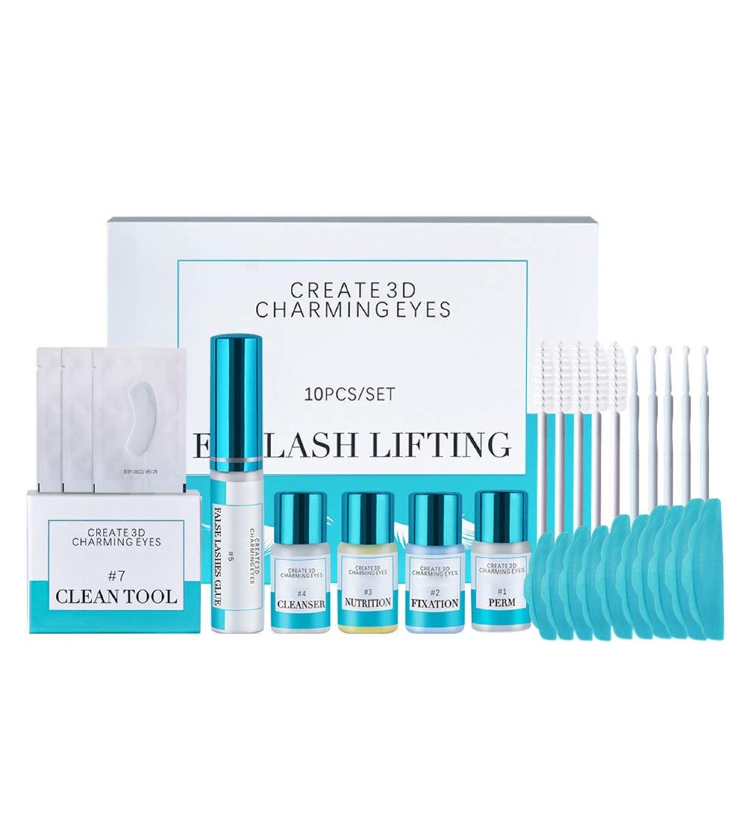 Eyeline Extension Set - Weixinbuy Eyelashes Curling Makeup Tools & Eyelash Lifting Kit for Salon Quality Semi-Permanent Curling - Buy Online on GoSupps.com
