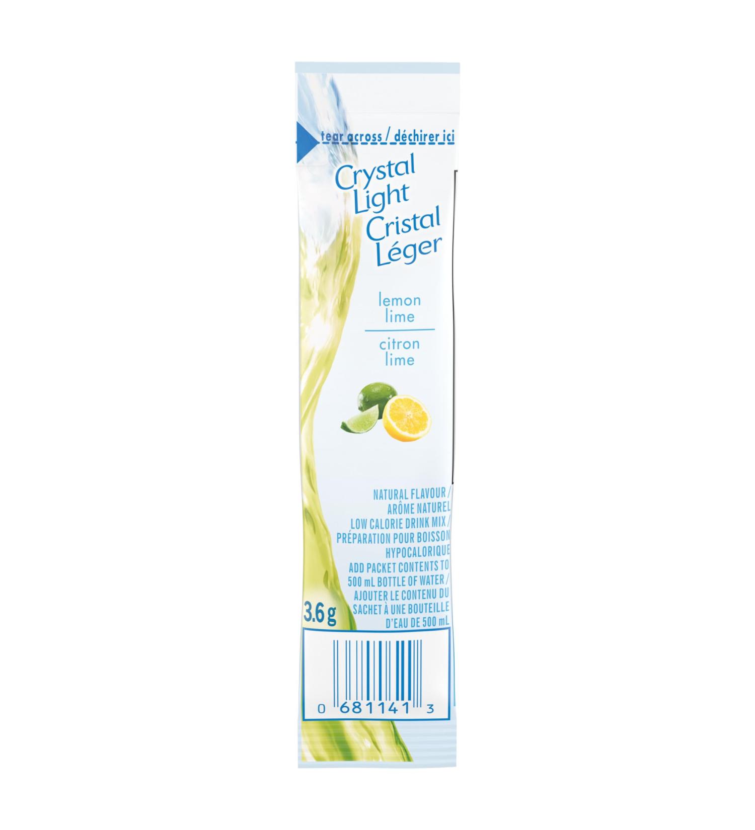 Crystal Light Lemon Lime Singles 120 single servings (12 Boxes of 10 Packets) 3.6 g (Pack of 120) Lemon Lime - Buy Online on GoSupps.com
