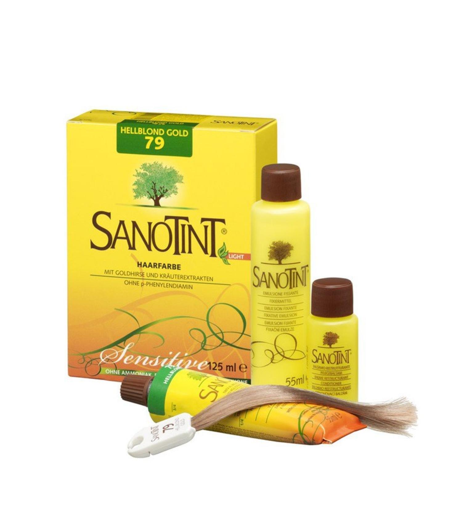 SANOTINT Hair Color Sensitive "Light" No. 79 "Light Blonde Gold" (0.12 L) Gold 125 ml (Pack of 1)
