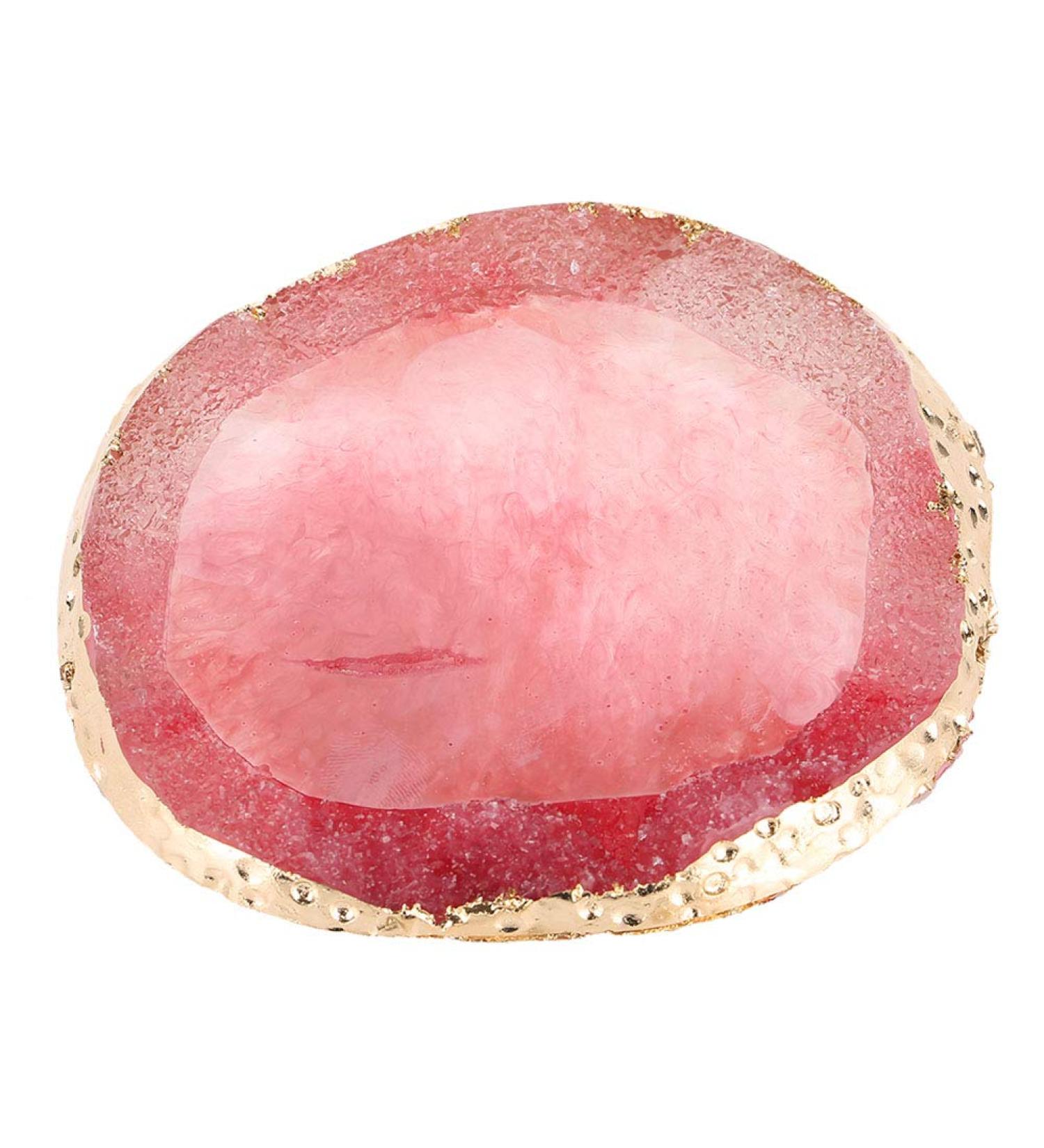 Resin Nail Art Palette Nail Polish Cosmetics Palette Gold Edge Paint Mixing Board Paint Painting Color Plate Nail DIY Tool(red) - Buy Online on GoSupps.com