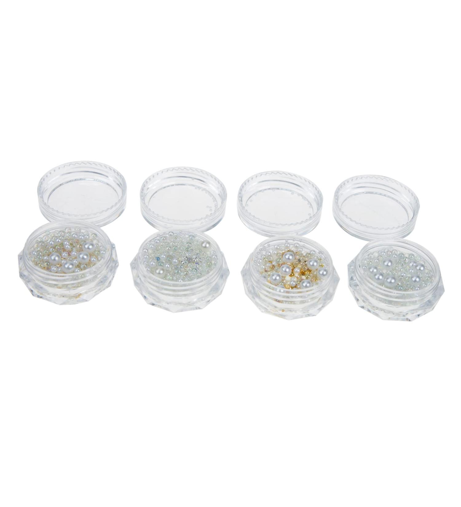 VINTORKY 4 Boxes Flower Decor Half Pearl Bead Rhinestone for Nails Hair Decorations Rhinestone Flatback Flowers Decor Pearls Nail Gems Pearls for Hair Nail Decor Resin The Bubble Steel Ball - Buy Online on GoSupps.com