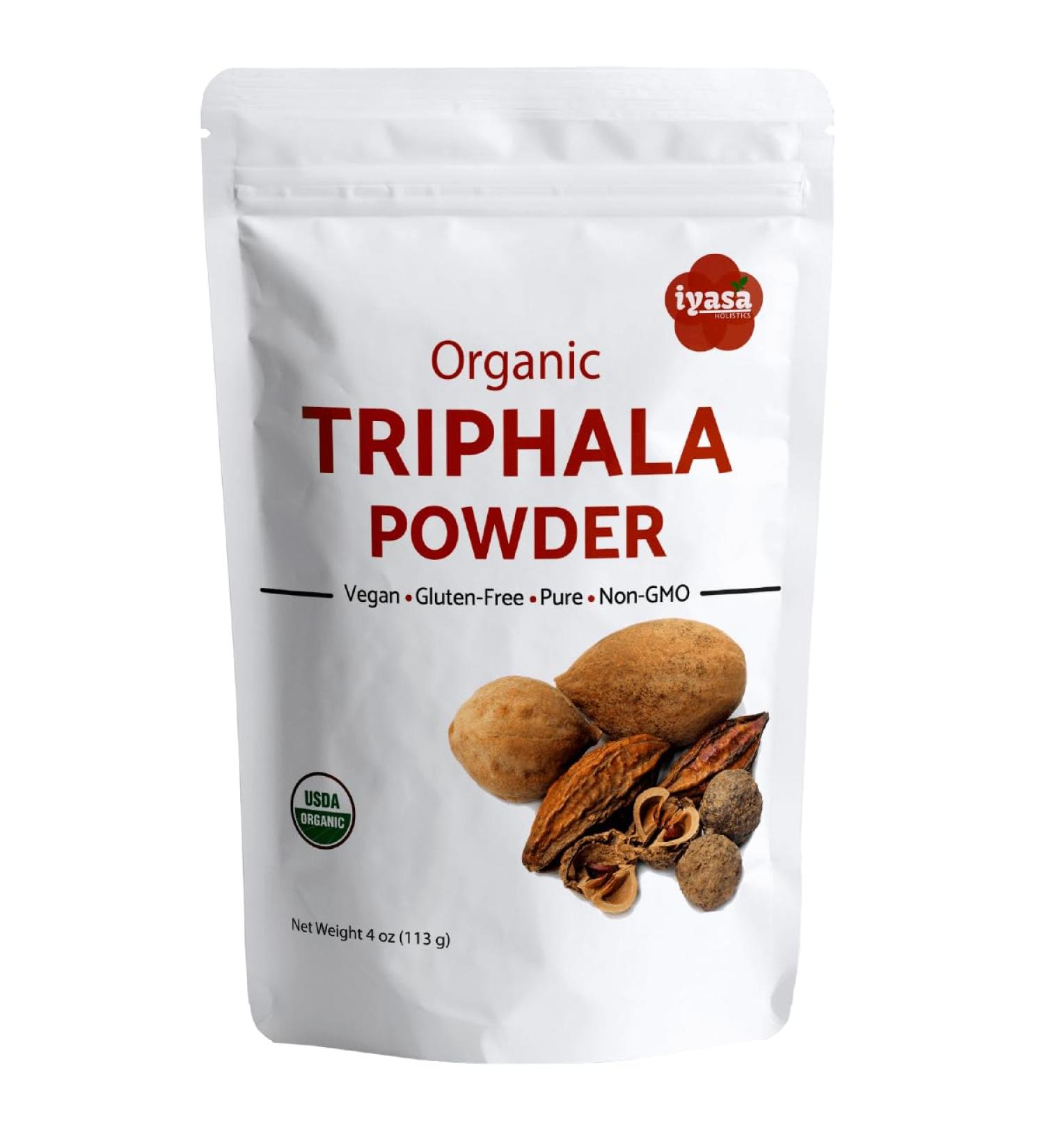 Iyasa Holistics Organic Triphala Powder Ayurveda Superfood Pack of 4 Ounce 113 Gram 4 Ounce (Pack of 1) - Buy Online on GoSupps.com