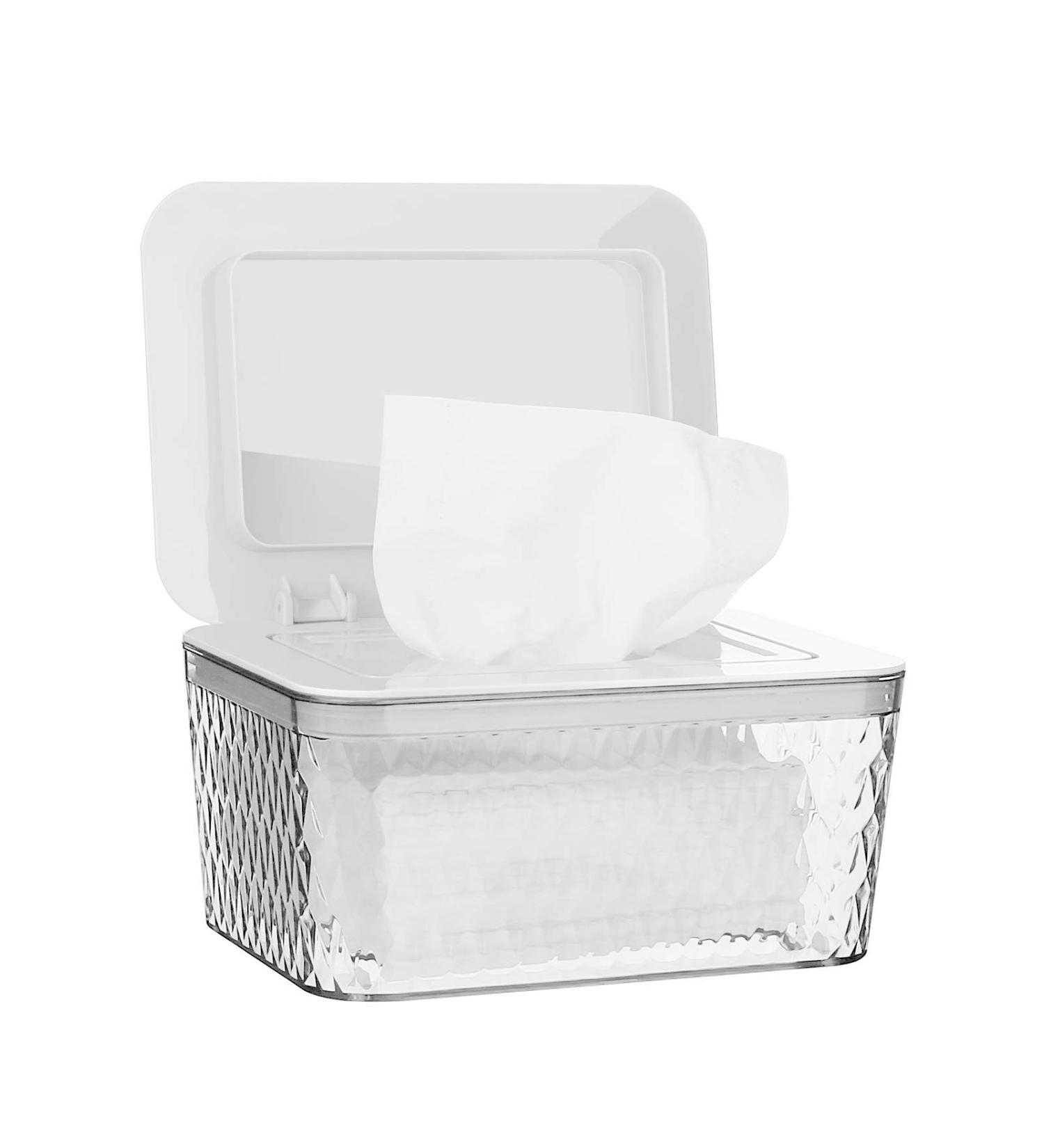Jitnetiy Large Capacity Wipes Holder Dispenser Box - Dustproof, Freshness-Keeping Wipes Case with Lid (White) - Buy Online on GoSupps.com