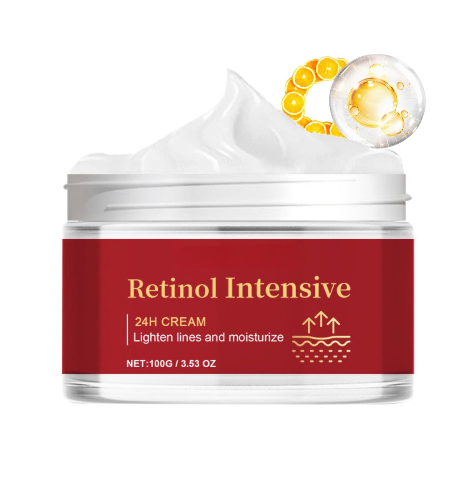Retinol Cream for Face with Retinol & Hyaluronic Acid Anti-Aging Retinol Cream Natural Anti Aging & Wrinkle Day & Night Face Cream for Women and Men Brighten & Hydrate Skin for All Skin Types 100g - Buy Online on GoSupps.com