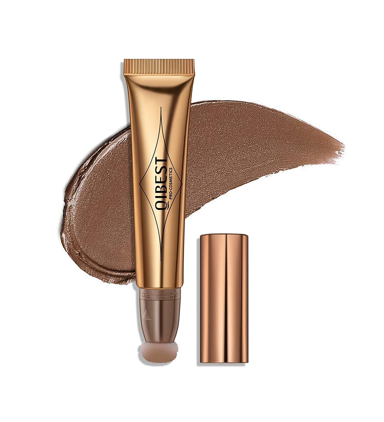 Liquid Contour Beauty Wand Cream Blush Highlighter - 1# Grey Brown | Natural Silky Face Bronzer & Highlighter Stick with Cushion Applicator | Long-Lasting Beauty Light Wand - 1 Count - Buy Online on GoSupps.com