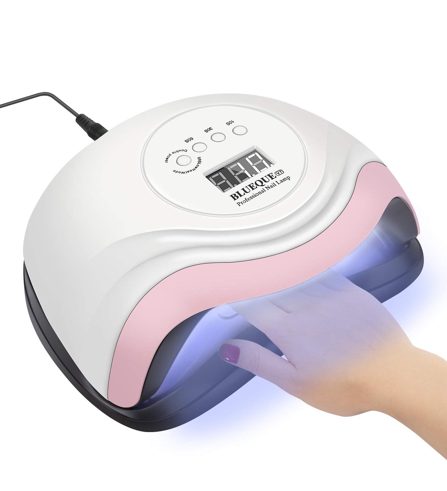 168W UV LED Nail Lamp for Fast Gel Nail Drying - Professional Salon Tool with 4 Timer Settings - Auto Sensor for Fingernail and Toenail - 1 Count - Buy Online on GoSupps.com
