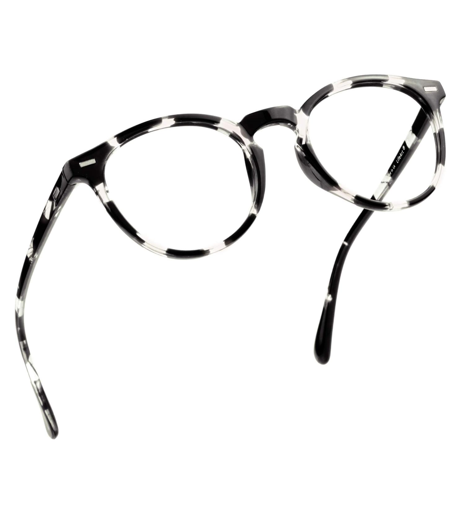 LifeArt Blue Light Blocking Glasses - Anti Eyestrain & UV Protection for Men & Women | Computer Gaming TV Eyewear (Black & White No Magnification - Buy Online on GoSupps.com