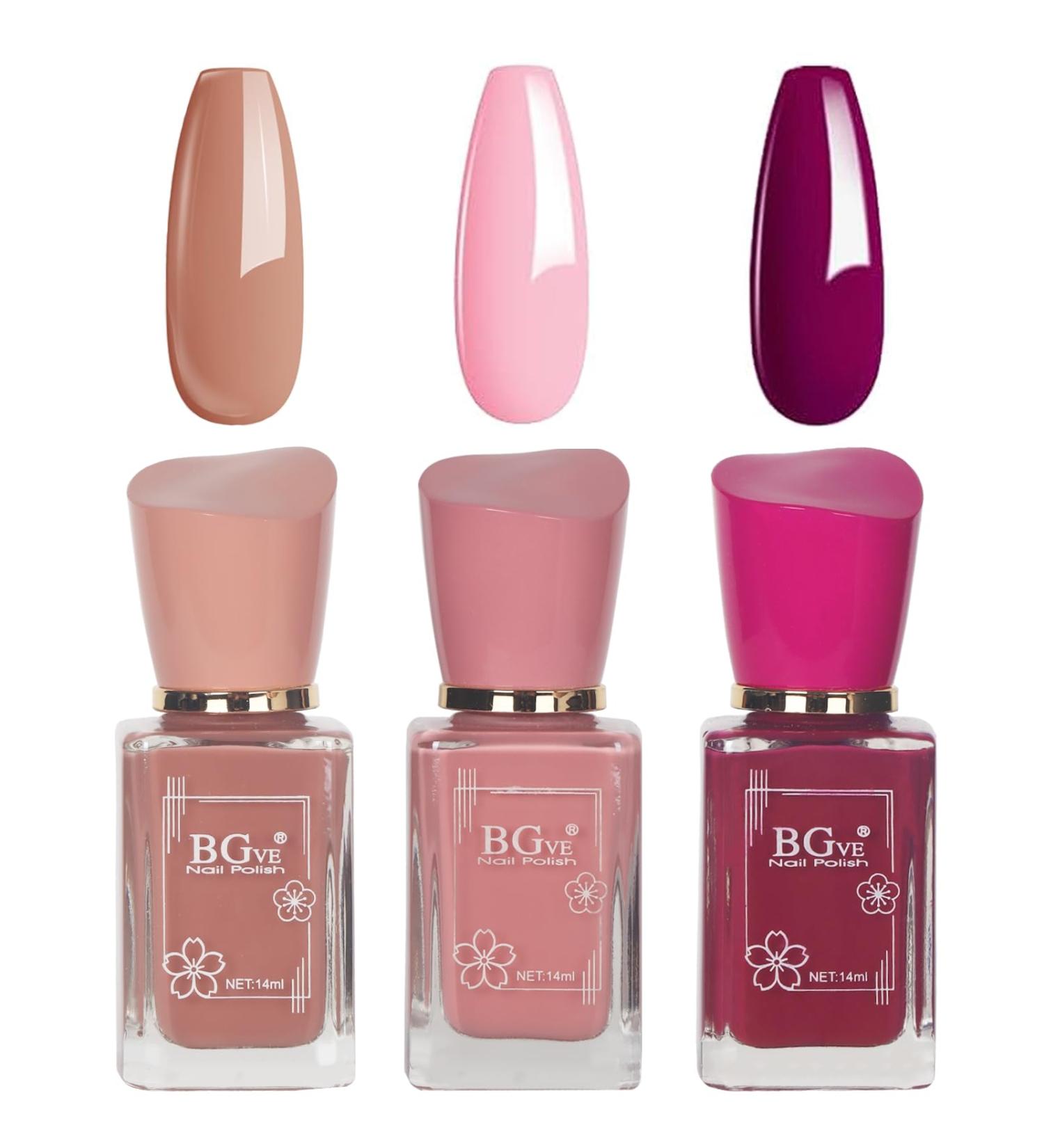 Nail Varnish Sets - Nude Pink Nail Polish Set - Quick Dry & Long Lasting Nail Polish - Oil-Based Formula Nail Polish Gift Set for DIY Nail Art No Need Baking - Buy Online on GoSupps.com