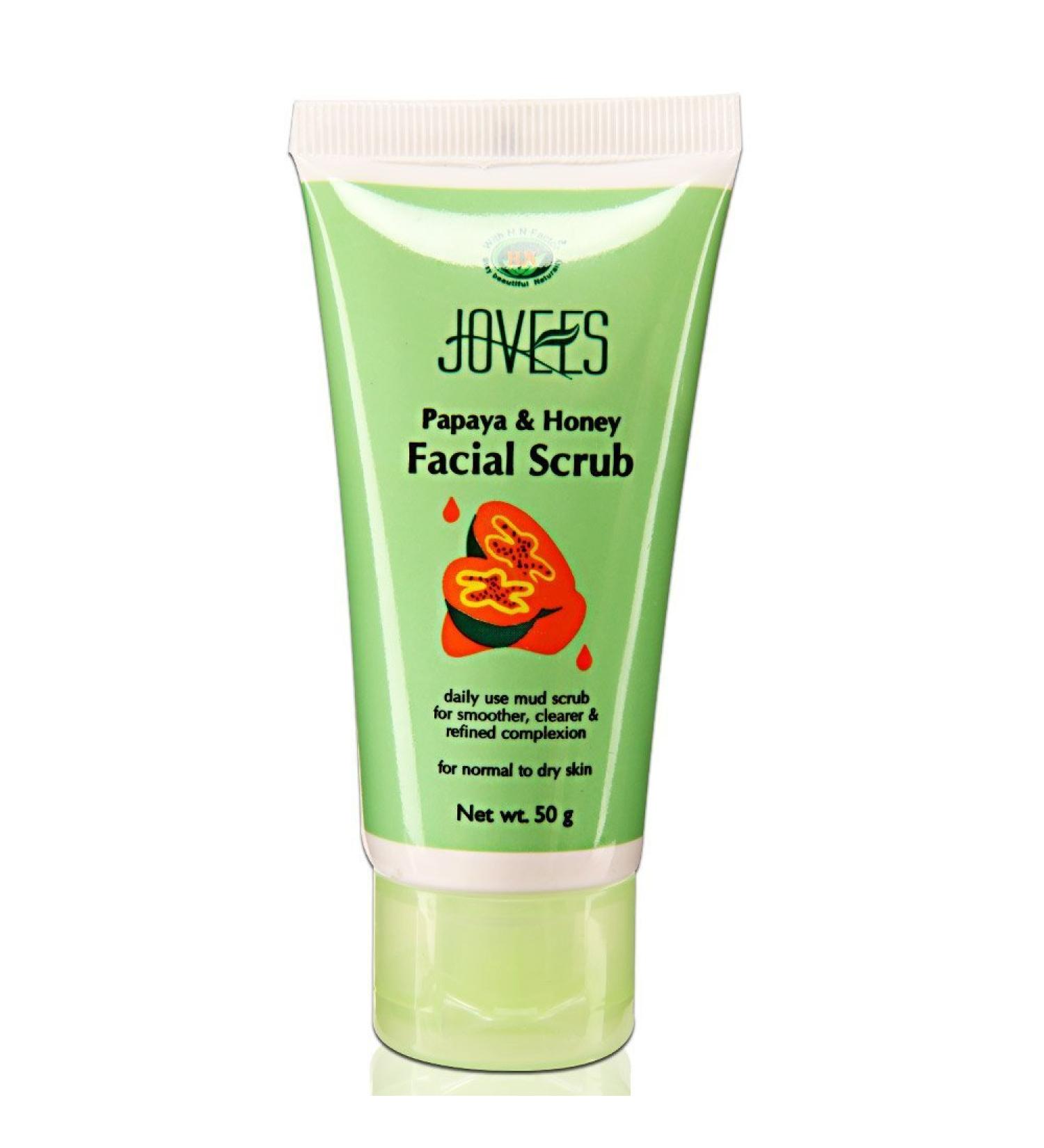 Jovees Facial Scrub - Papaya & Honey - 50gms