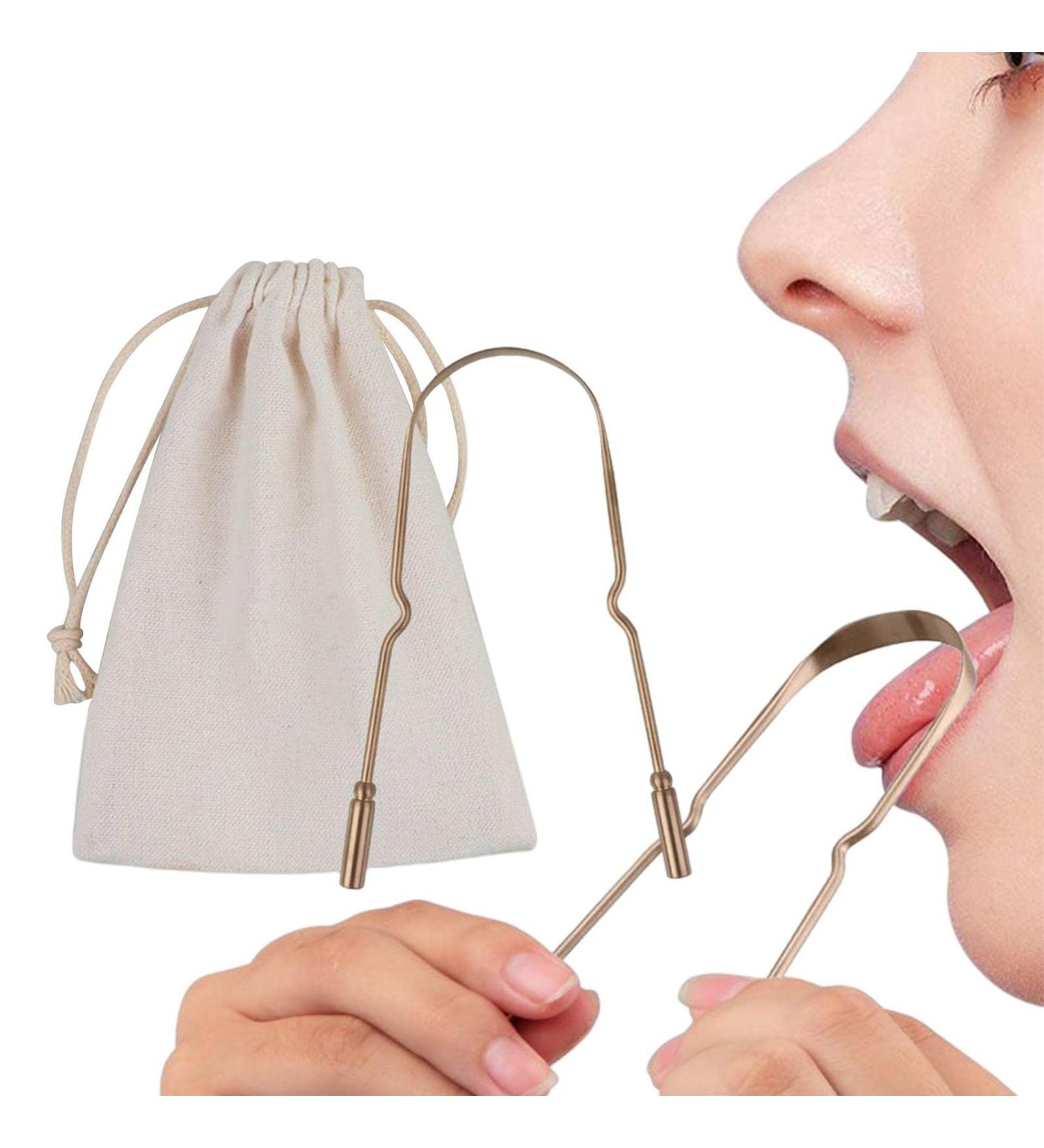 ITRIMAKA Stainless Steel Tongue Cleaner - U-Shaped Oral Hygiene Scrub for Fresh Breath | Durable & Easy to Use - Buy Online on GoSupps.com