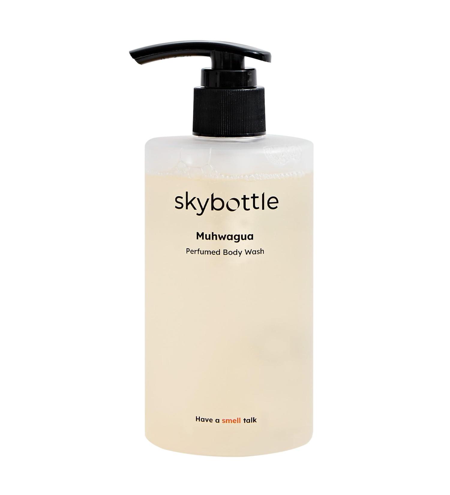 skybottle Refreshing Body Wash Gentle Exfoliating and Cleansing with AHA Deep Moisture For Dry Skin Perfumed with Fig Fruit Woody Scent Paraben-free Sulfate-free 10.1 Fl. Oz Muhwagua (Fig)