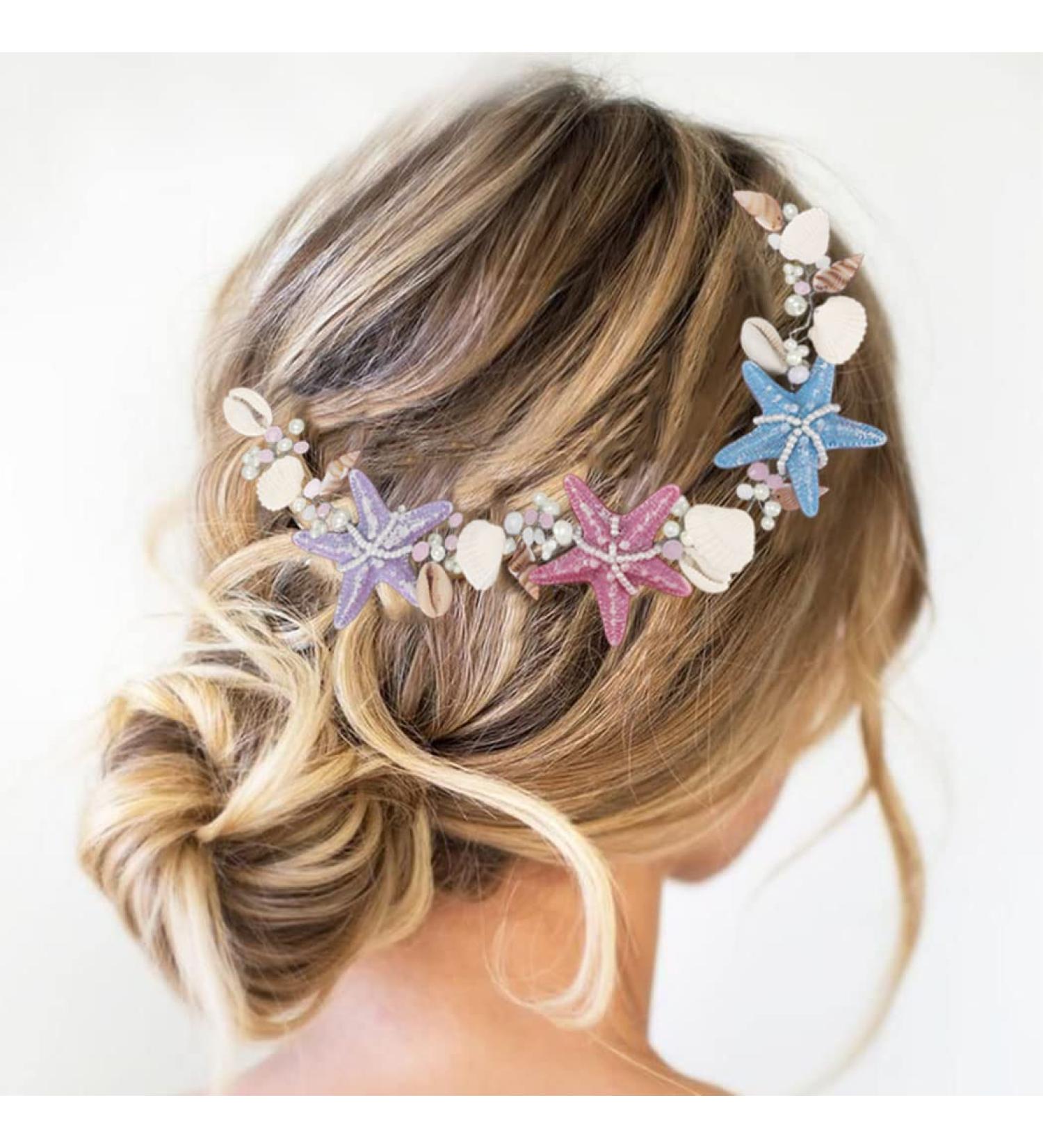 Brishow Starfish Bride Wedding Hair Vine - Beach Bridal Hair Accessories - Buy Online on GoSupps.com