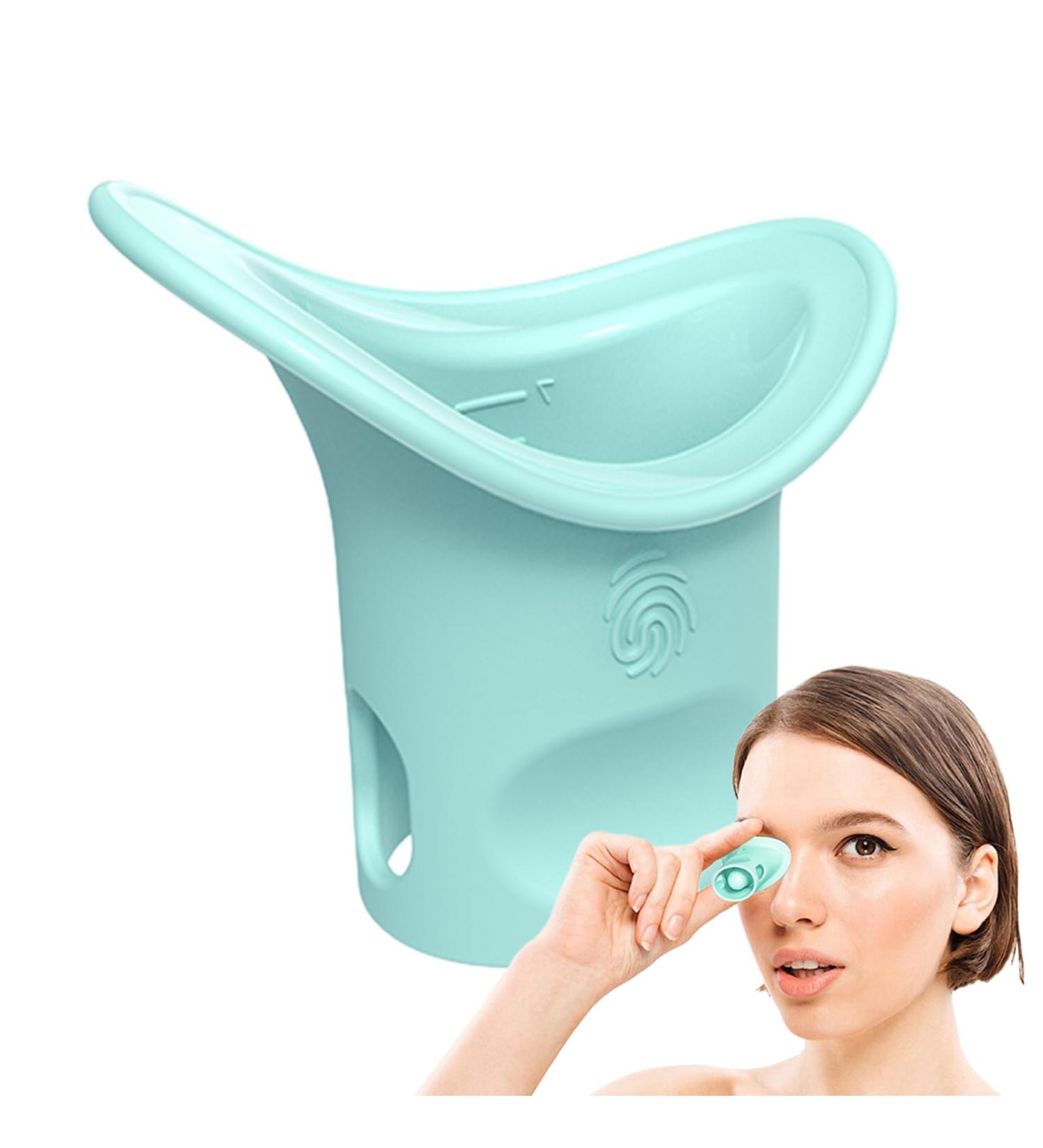 Eye Wash Cups | Silicone Eye Washer Portable Cleaning Cup | Soft Eye Bath Eye Cleaner Cup with Scale for Eye Washing Refresh and Clean Tired Eyes Wobblo Blue - Buy Online on GoSupps.com