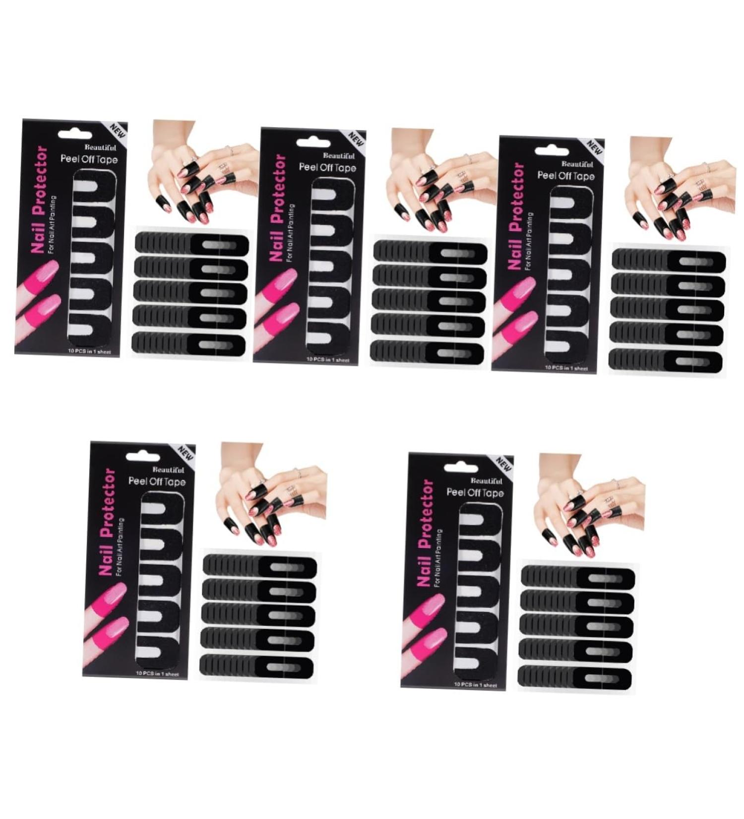 minkissy Nail Protector 500 Sheets Nail Safety mask Tool Sticker Protector Nail Guards for Painting Nails Protective Oil Edge Sticker s Protective case Nail Polish tearable 3.00X2.50X0.10CMx5pcs As Shownx5pcs - Buy Online on GoSupps.com