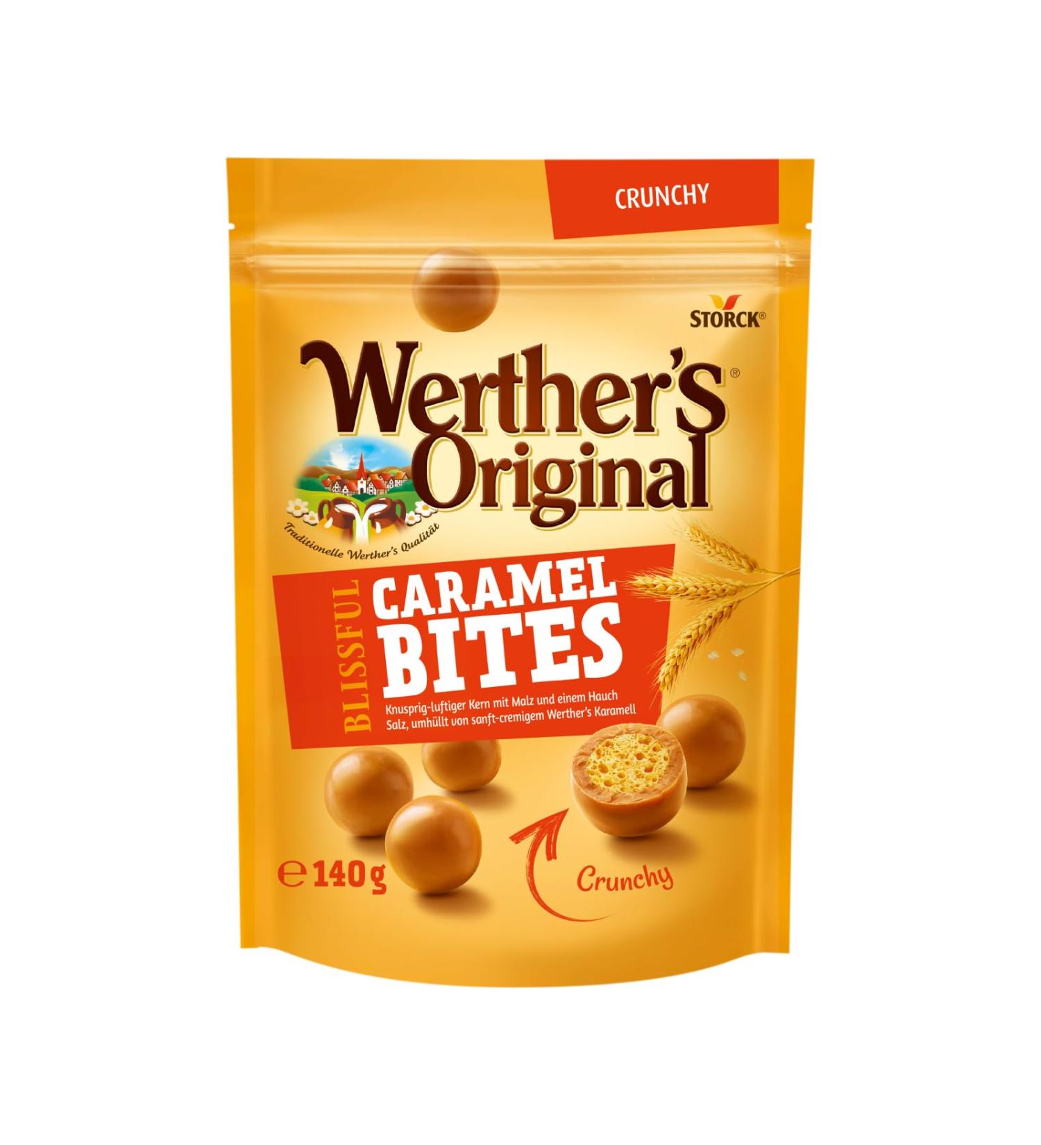 Buy Werther s Original Blissful Caramel Bites - Crunchy Crispy Air Balls in Creamy Caramel | 140g Pack - International Shipping Available - Buy Online on GoSupps.com