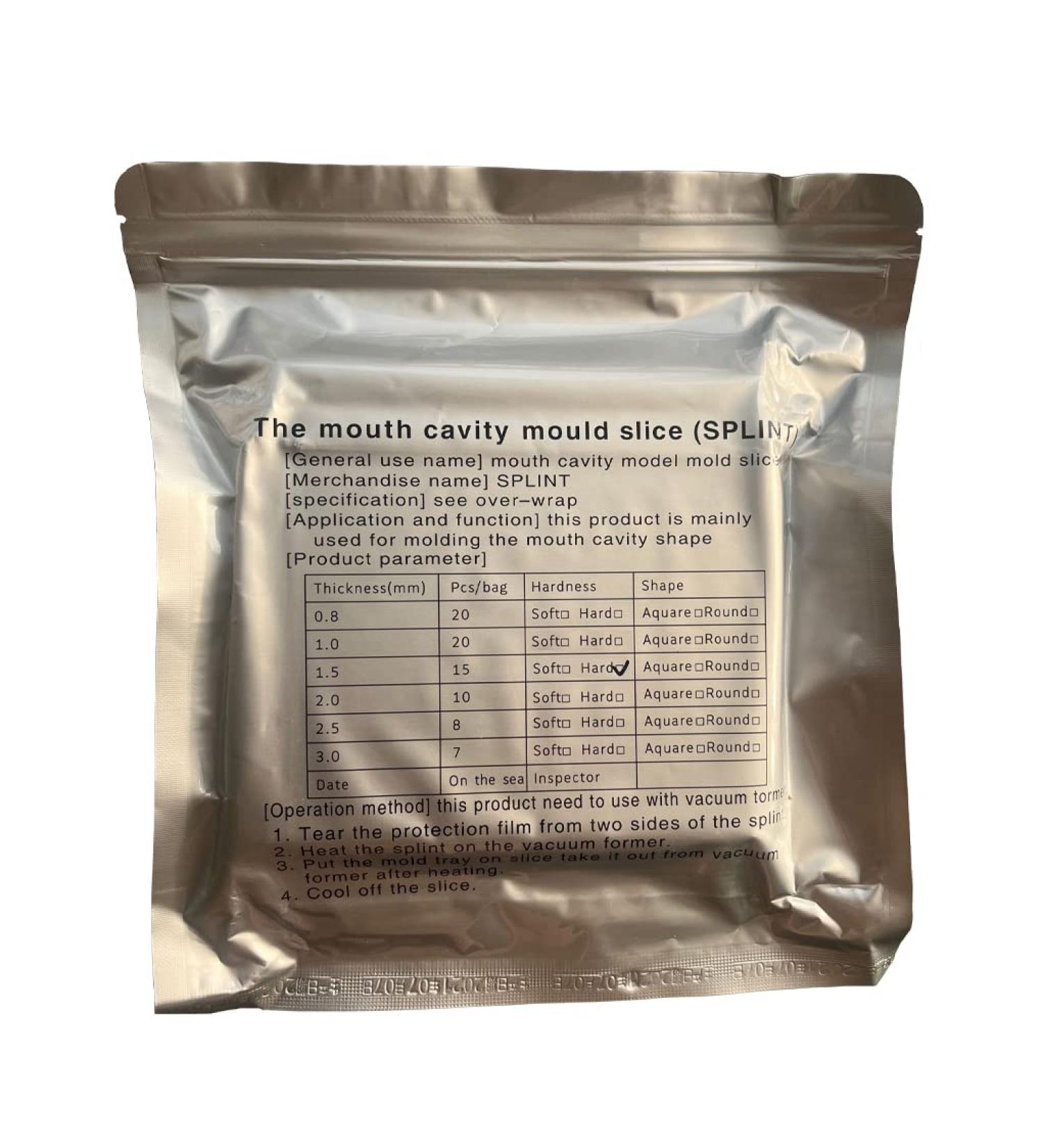 Dental Lab Hard Splint Plastic Thermoforming Material - 1.5mm 15Pcs/Pack - Buy Online on GoSupps.com