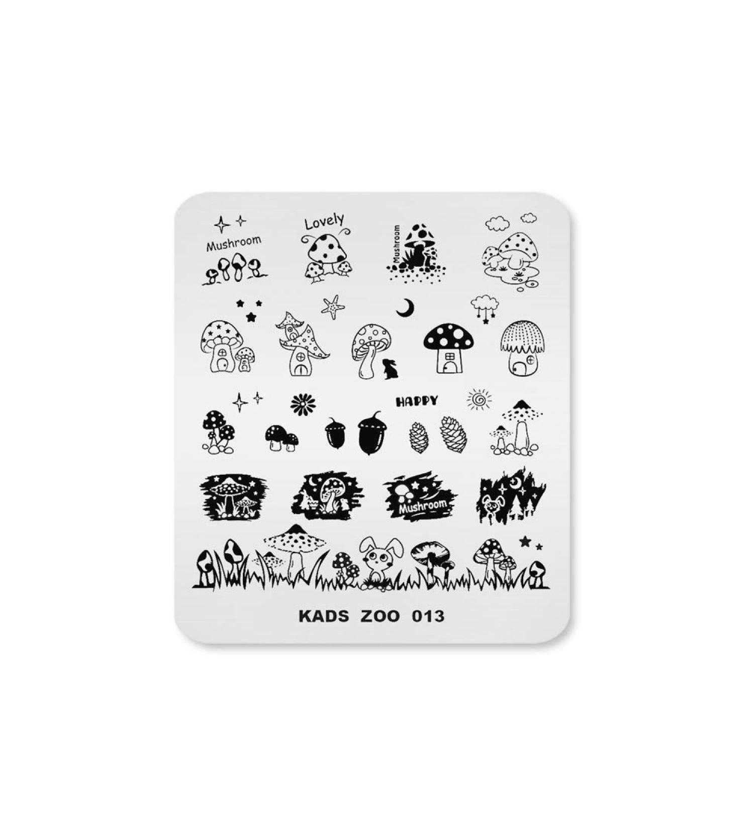 KADS Nail Art Stamping Plates Set Image Template Stencils Pattern with Stamping Plates Holder Case Organizer (ZO013) - Buy Online on GoSupps.com