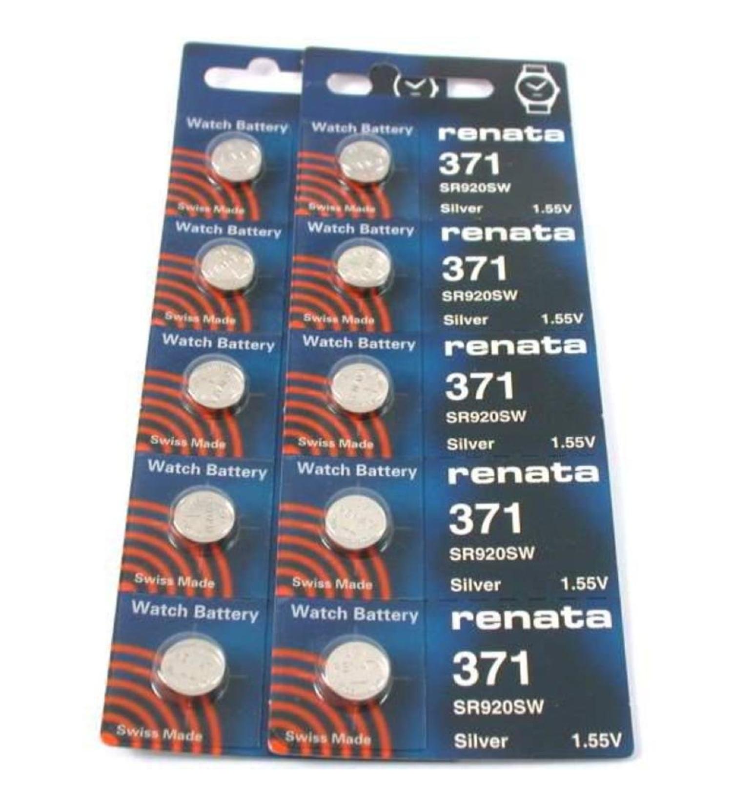 #371 Renata Watch Batteries 10Pcs