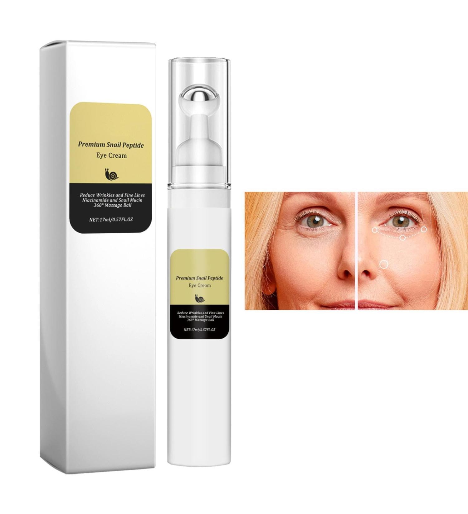 Snail Peptide Eye Cream - Brightening Korean Night Cream for Fine Lines and Dark Circles Korean Skincare anti dark circles/puffiness cream snail mucin eye cream korean skincare eye contour cream - Buy Online on GoSupps.com