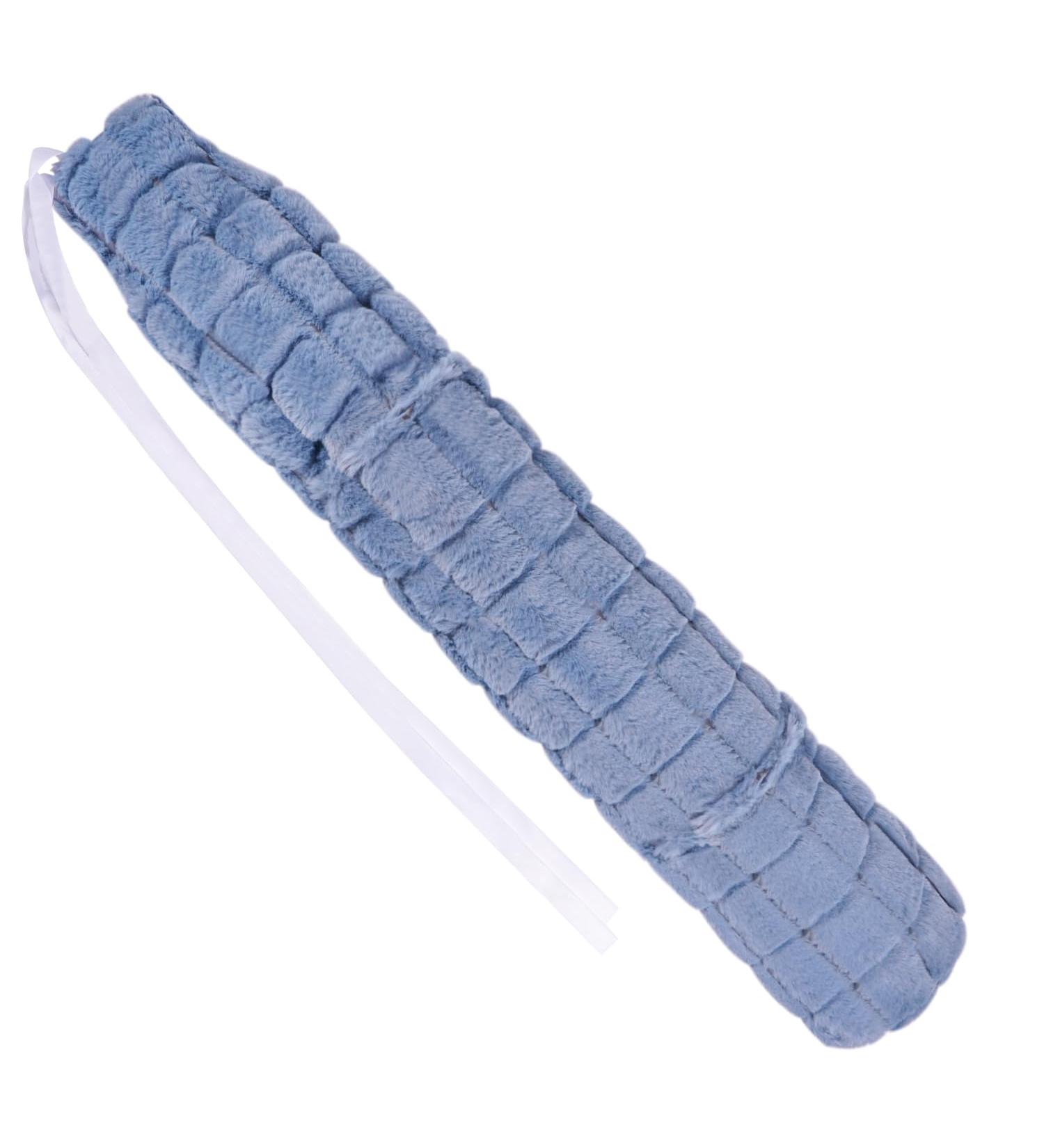 OWOZOI Long Hot Water Bottle with Soft Furry Cover - 72cm Full Body Wrap, Waist Hot Water Bottles for Pain Relief, Neck & Shoulder Thermotherapy - Blue - Buy Online on GoSupps.com