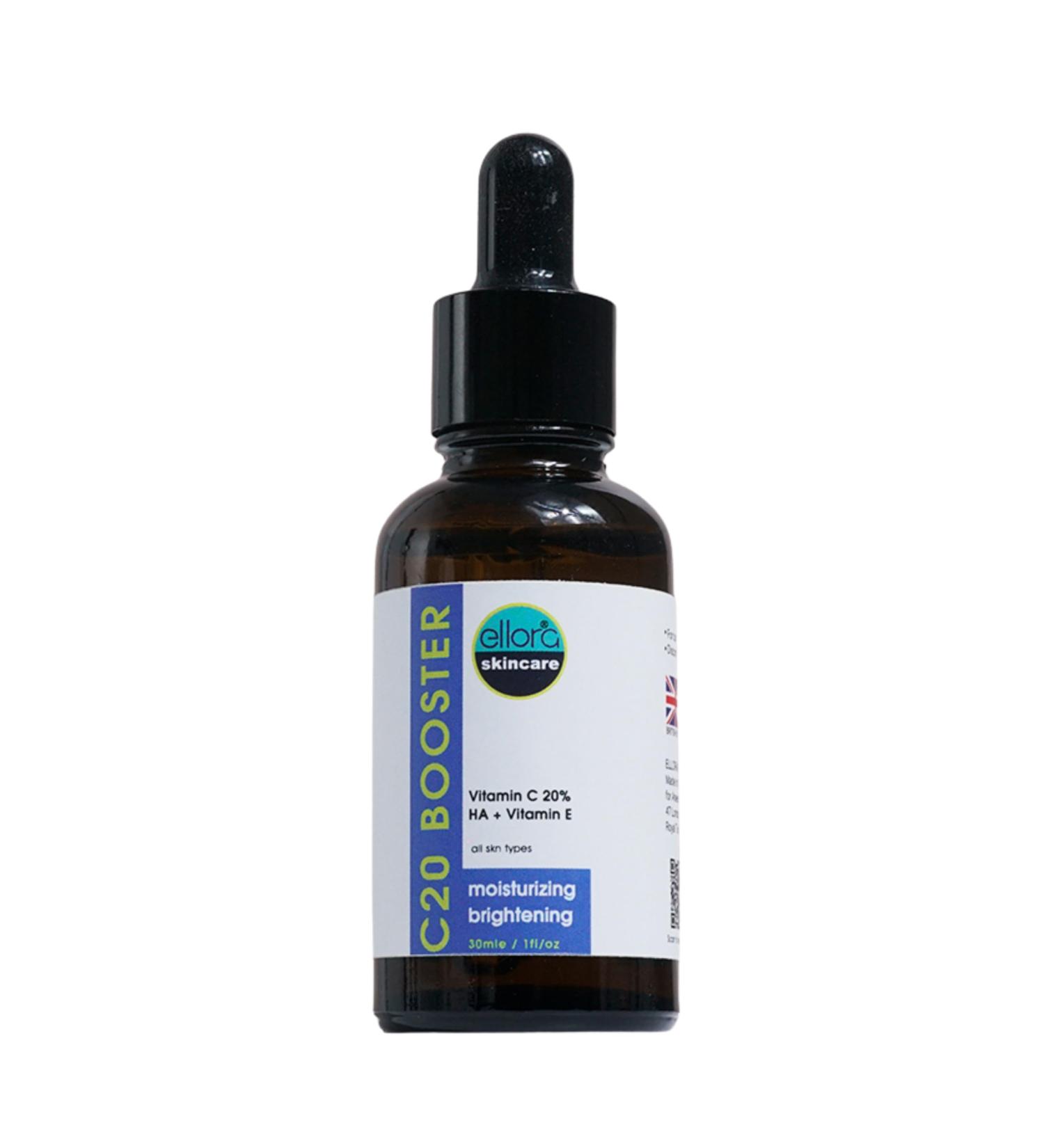 VITAMIN C 20% SERUM - 30ml - with Vitamin E Hyaluronic Acid 2% and MSM - Moisturising - Anti-Ageing - Brightening - Boosts Skin Elasticity - Soothes Blemishes - ALL SKIN TYPES - Buy Online on GoSupps.com