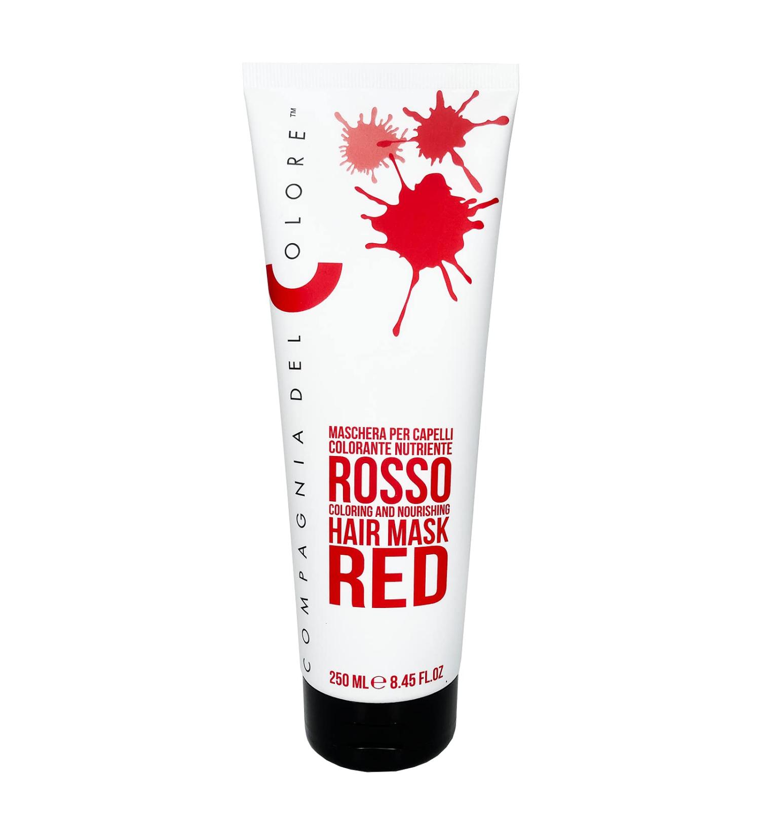 Compagnia Del Colore Coloring & Nourishing Hair Mask 8.45 Oz + Free Starry Lipgloss 10 Ml (Red) - Buy Online on GoSupps.com