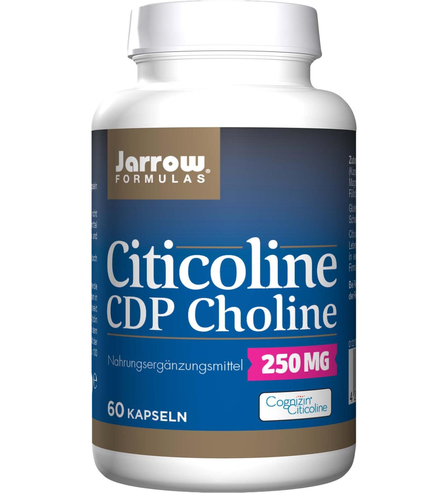 Jarrow Formulas Citicoline CDP Choline 250 mg 60 Capsules