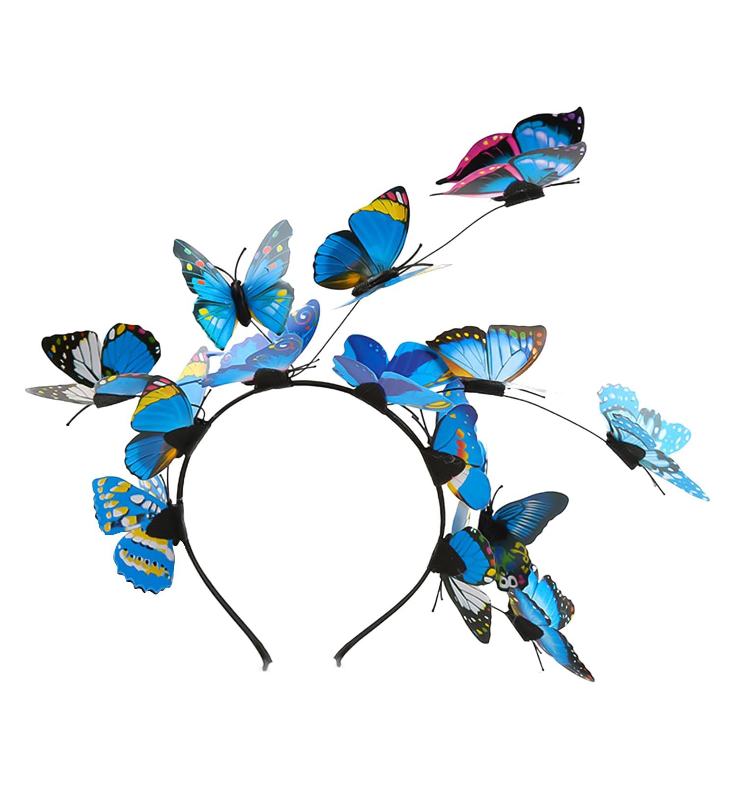 Bohue Butterfly Headbands Antenna Headband Butterfly Hairband Butterfly Fascinator Hat Hair Accessories for Woman Girls Kids (Blue) - Buy Online on GoSupps.com