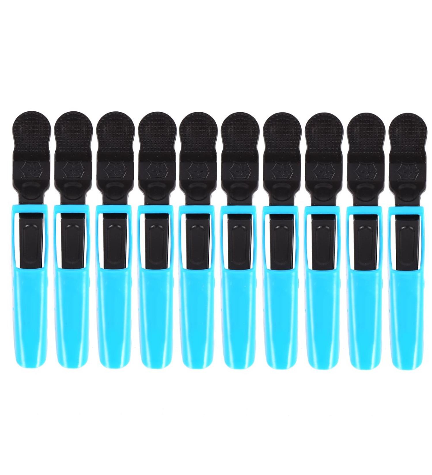 Hairdressing Clip For Women Plastic Clamp Hair Styling Non Slip Clips Grip Accessory (10 pcs-Blue) - Buy Online on GoSupps.com