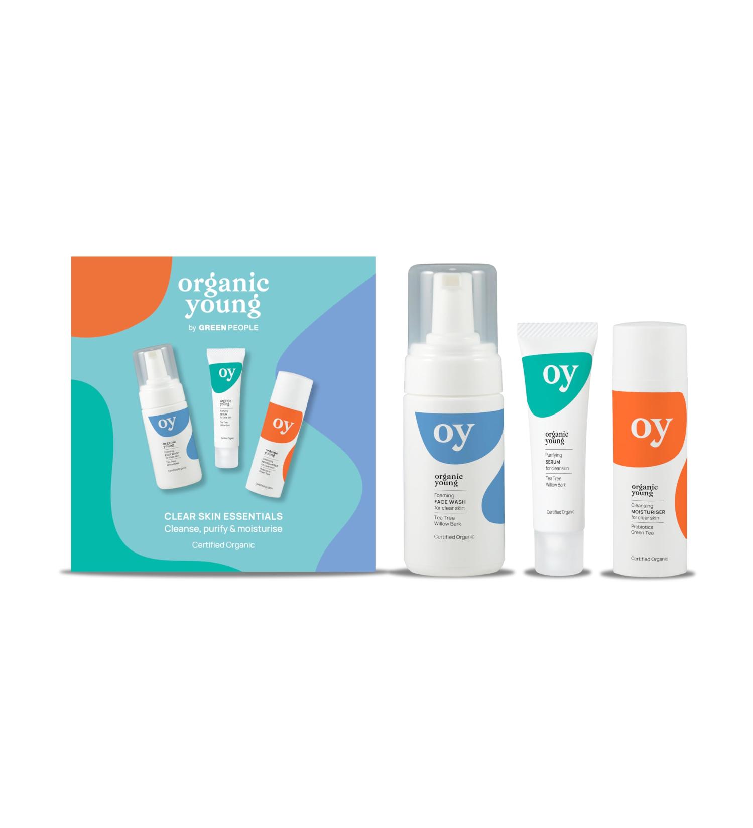 Green People Teen Skincare Set | Skincare Set for Teenagers Girls & Boys | Face Wash Serum & Moisturiser | Spots & Blemishes | Preppy Skincare | Gift for Teen Pre-teen & Tween | Cruelty-Free & Vegan - Buy Online on GoSupps.com