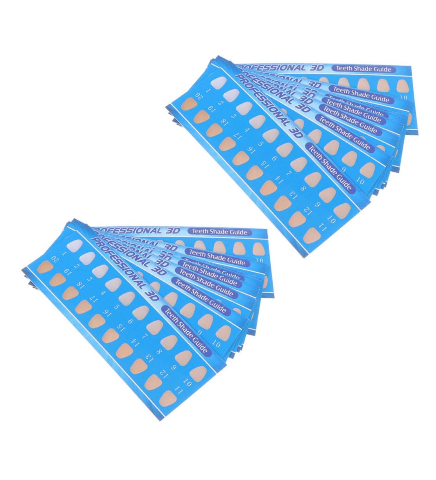 Minkissy 30 Pack Tooth Colored Card - Teeth Whitening Color Bleaching & Dental Care Disposable Mouth Care - Buy Online on GoSupps.com