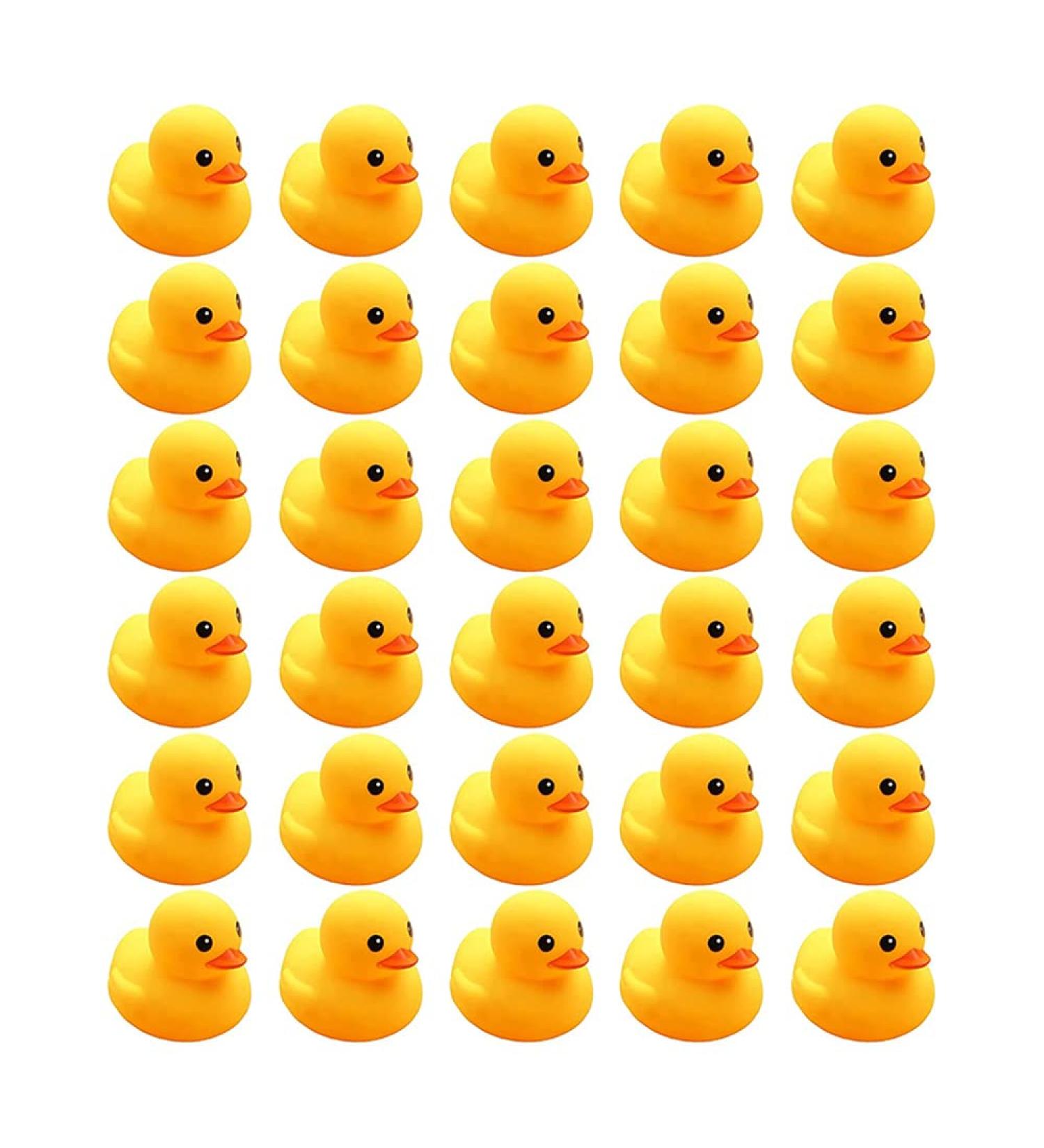 50PCS Mini Rubber Duck Bath Duck Toys for Toddlers Boys Girls Squeak and Float Yellow Ducks in Bulk Baby Shower Duck Decorations Party Favors (1.6''-50pcs) - Buy Online on GoSupps.com