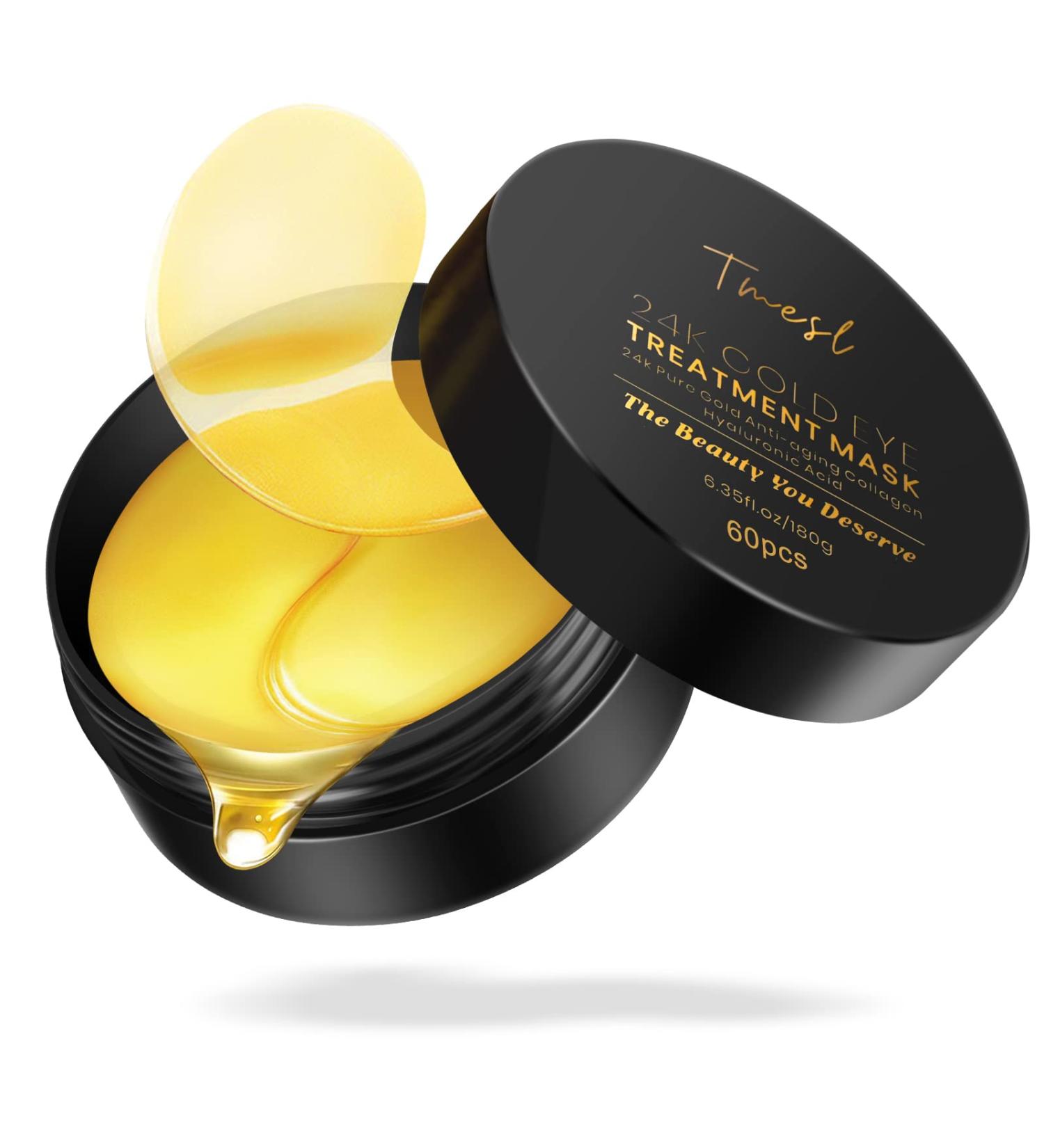 TMESL Under Eye Patches - 30 Pairs 24K Gold Anti-Aging Eye Masks with Hyaluronic Acid and Collagen for Dark Circles, Puffiness & Wrinkles - Deeply Hydrating Eye Treatment - Buy Online on GoSupps.com