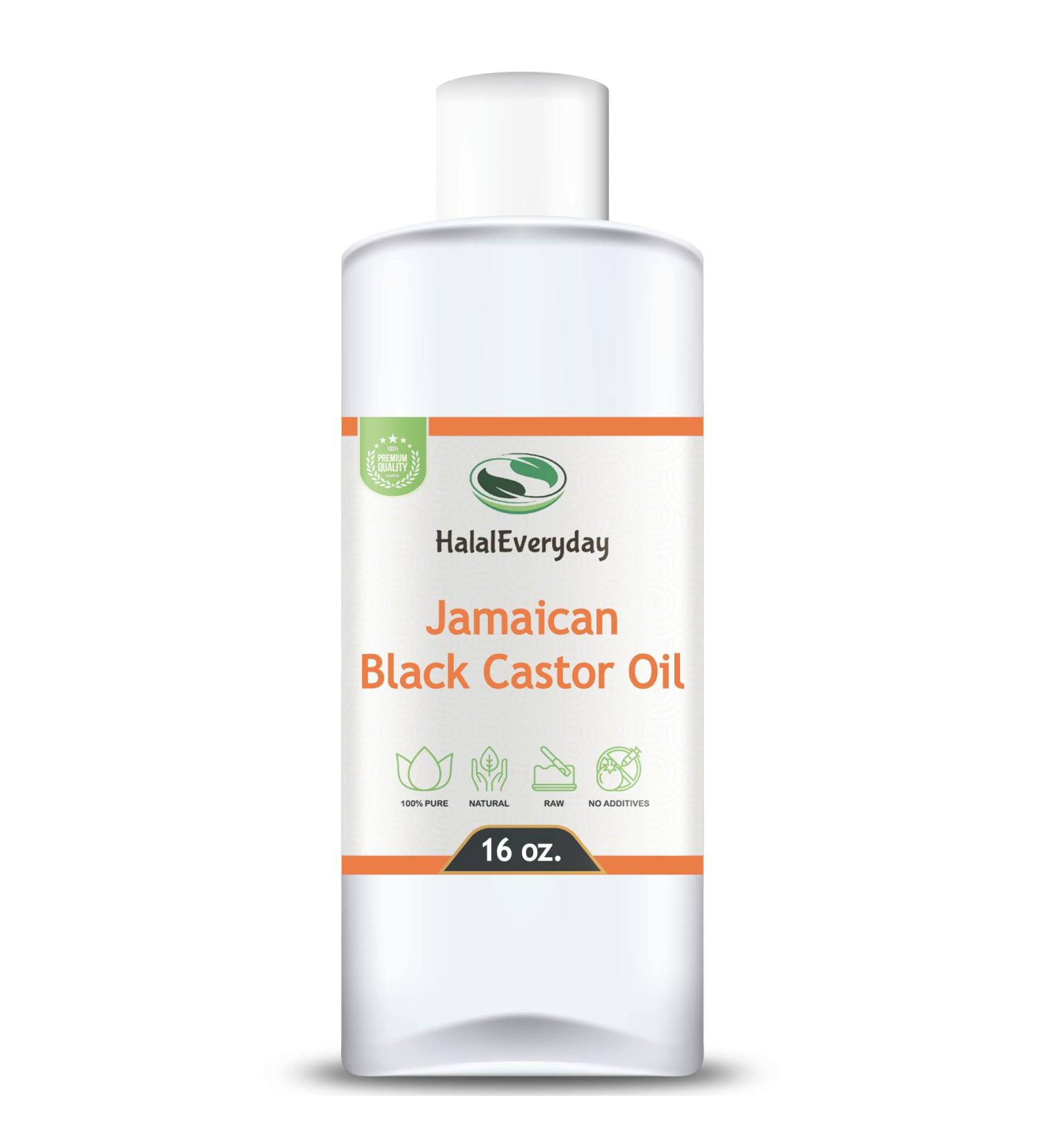 HalalEveryDay Jamaican Black Castor Oil 16 oz. | 100% Pure Natural Cold Pressed Unrefined Non-GMO Vegan | For Hair Skin Body Eyebrows Eyelash & More - Buy Online on GoSupps.com