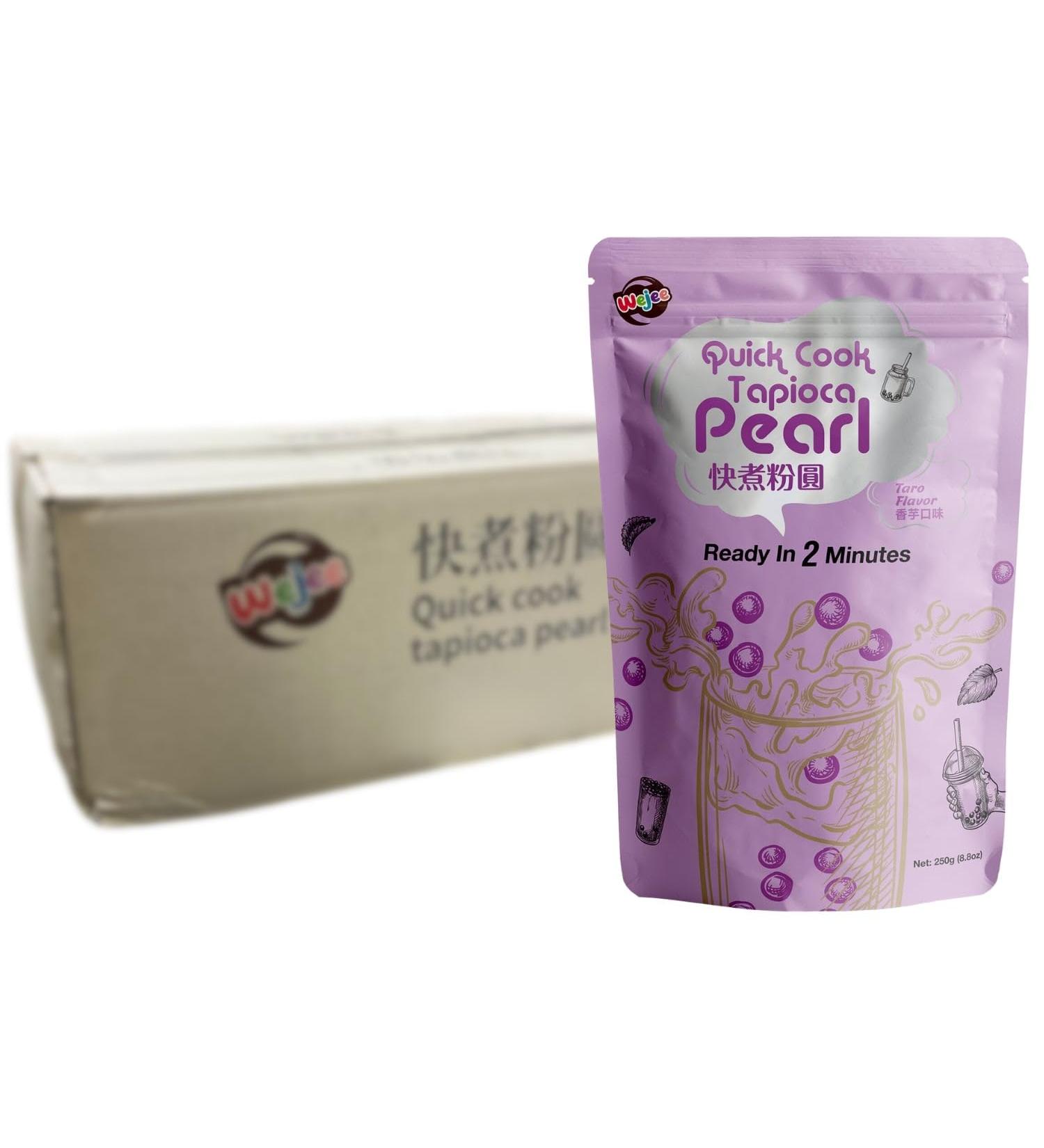 WEJEE Quick Cook Tapioca Pearls Brown Sugar - 20 x 250g Multipack - Perfect for Bubble Tea & Desserts - Buy Online on GoSupps.com