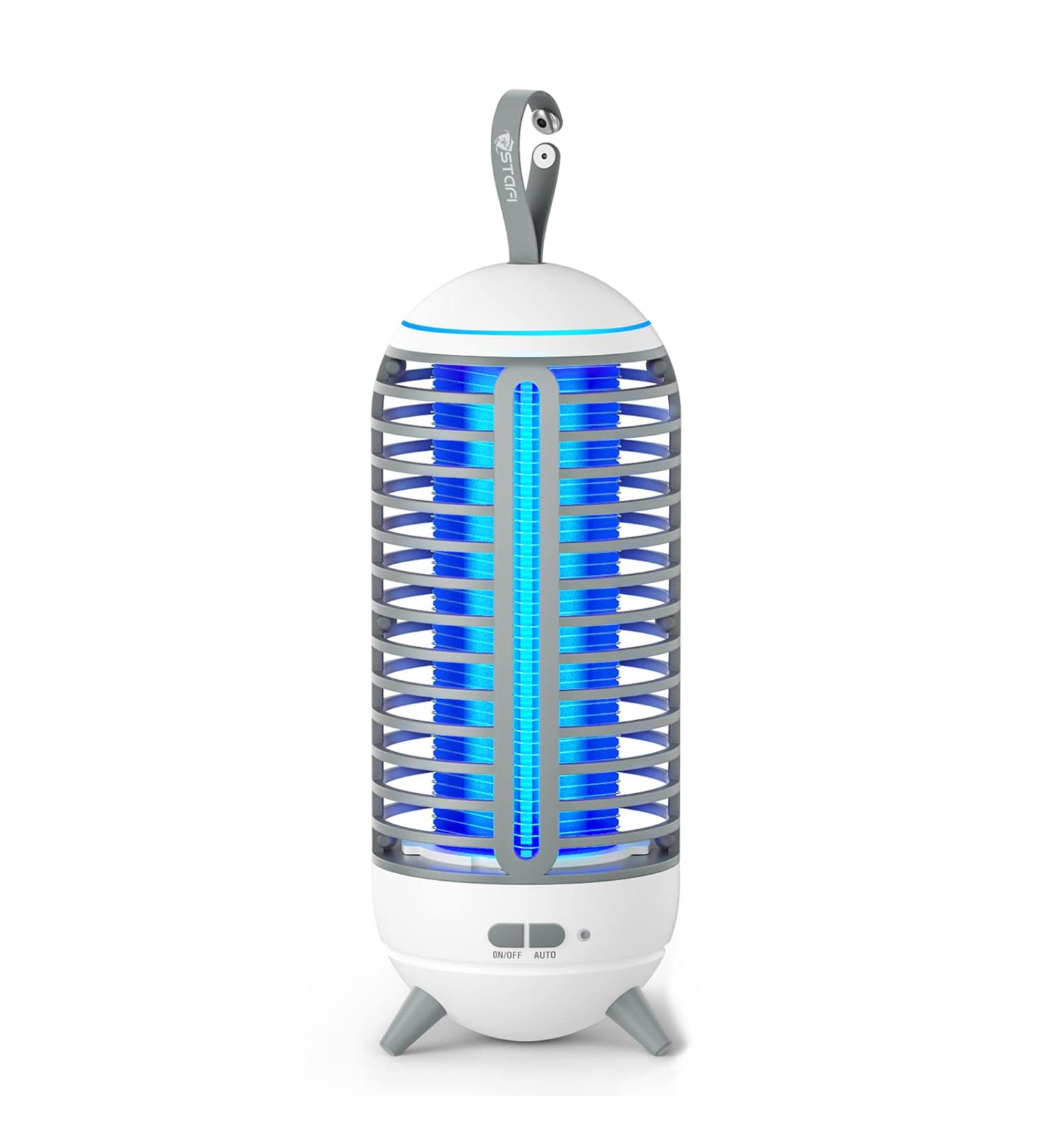 Portable Bug Zapper - Indoor/Outdoor Fly & Mosquito Trap with 2500mAh Battery - Electric Fly Zapper for Camping - White - Buy Online on GoSupps.com