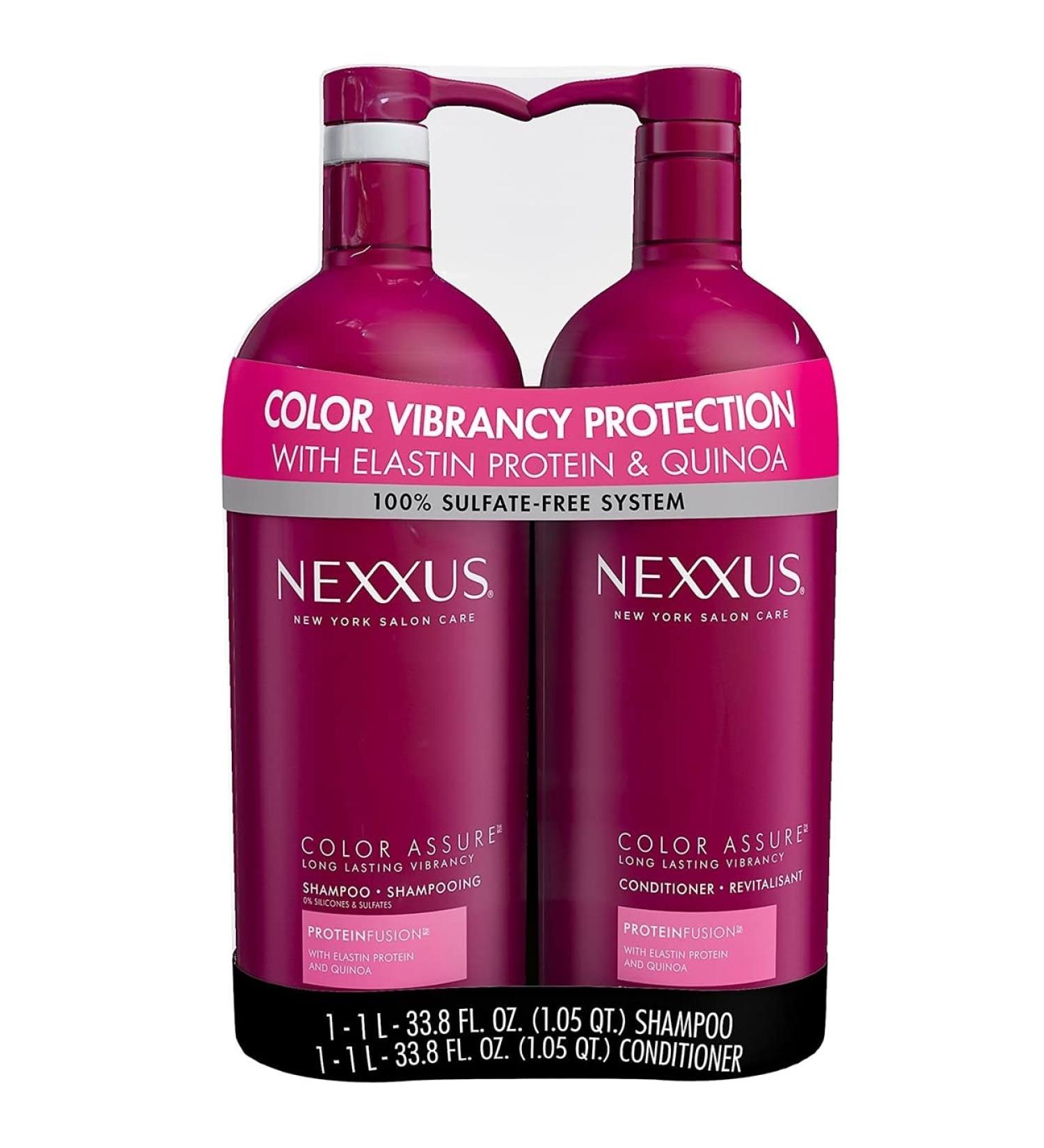 Nexxus Color Assure Shampoo and Conditioner Protein Fusion 33.8 FL OZ - Extend Vibrant Hair Color - Buy Online on GoSupps.com