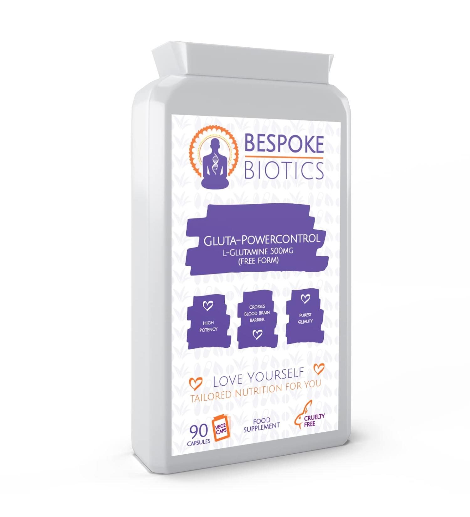 Glutamine 90 Capsules 500mg Vegan Free Form L-Glutamine | Pure Quality for Leaky Gut Alkaline-Acidic Balance | Sugar Craving & Muscle Support | Glutathione Precursor - UK - Buy Online on GoSupps.com