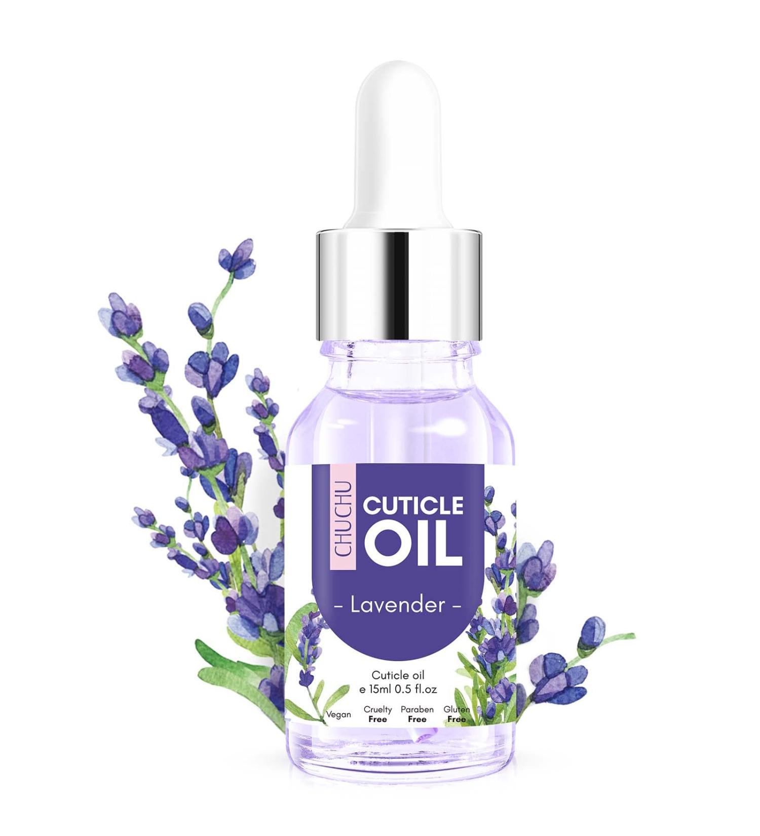 CHUCHU Cuticle Oil 15ML - Jojoba Oil with Vitamin B & E for Nail Strengthening and Moisturizing - Lavender Scented - Buy Online on GoSupps.com