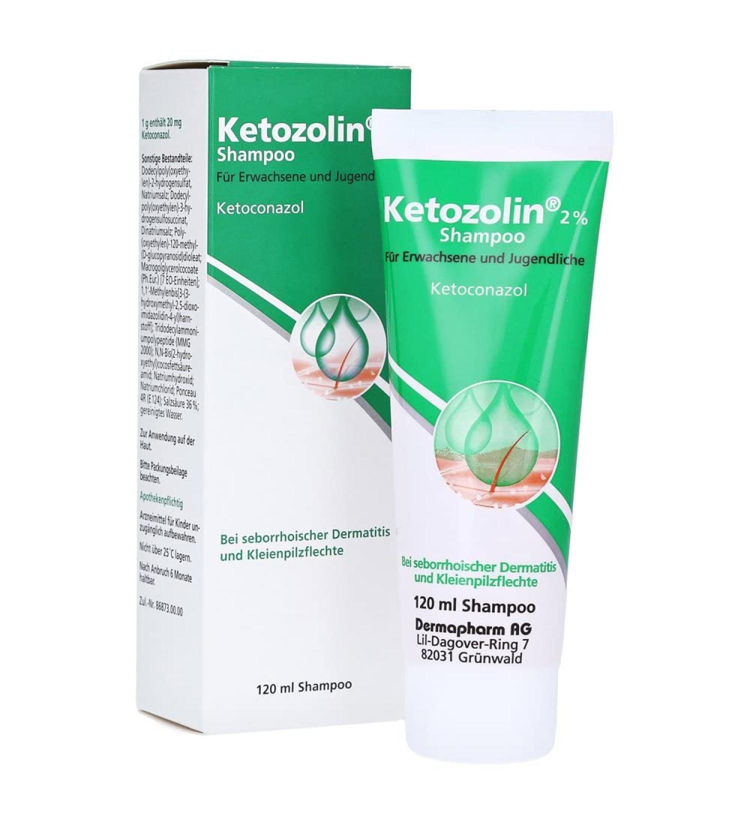 Ketozolin 2% shampoo 120 milliliters