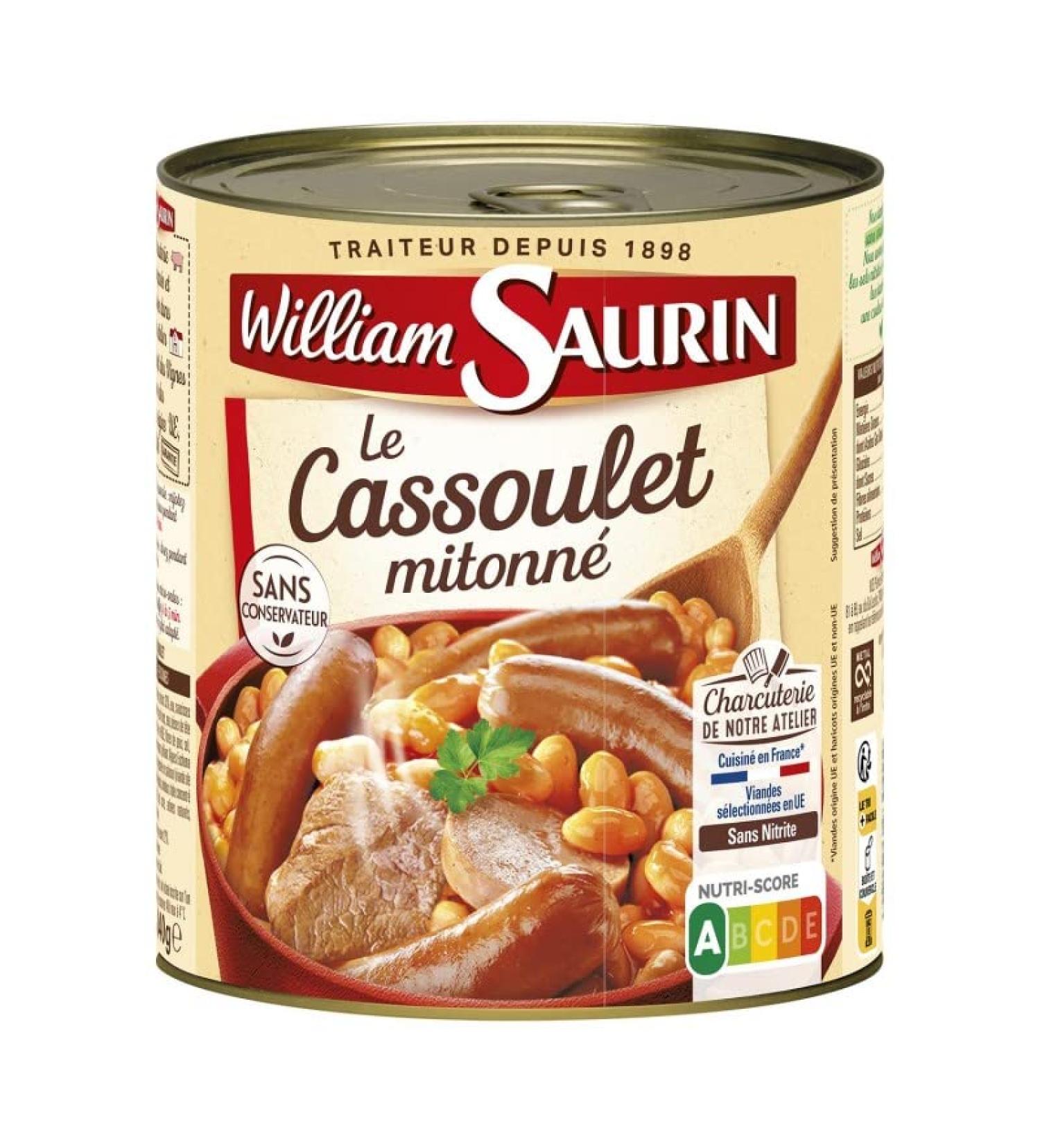 WILLIAM SAURIN MITONN CASSOULET - READY-MADE DISH 840G - WILLIAM SAURIN - SET OF 4 - Special Offer - Buy Online on GoSupps.com