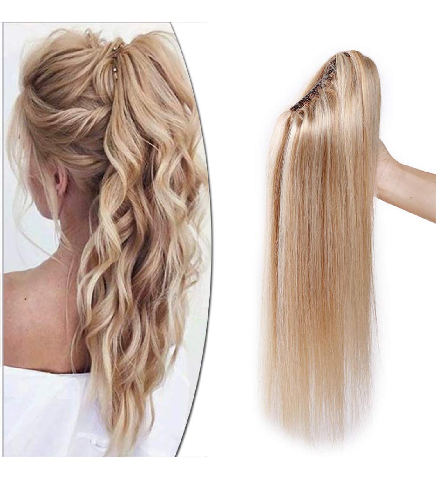 SEGO 100% Remy Hair Ponytail Extension - Honeyblond Braid Clip-In 40cm - Beauty & Style for All Hair Types - Buy Online on GoSupps.com