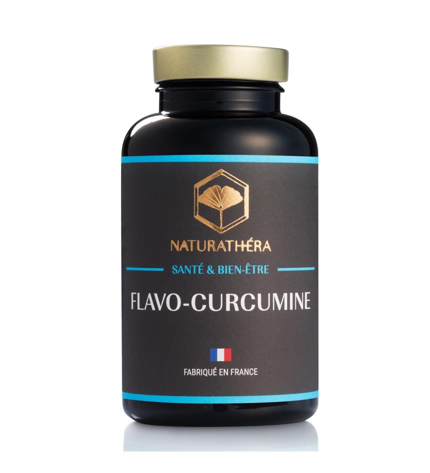 Naturathera FLAVO-CURCUMINE - Anti-inflammatory - Joint Comfort Food Supplement Digestion Immunity - Dry Extract - 90 Capsules - Made in France - Vegan - Free from GMO Allergen Additives - Buy Online on GoSupps.com