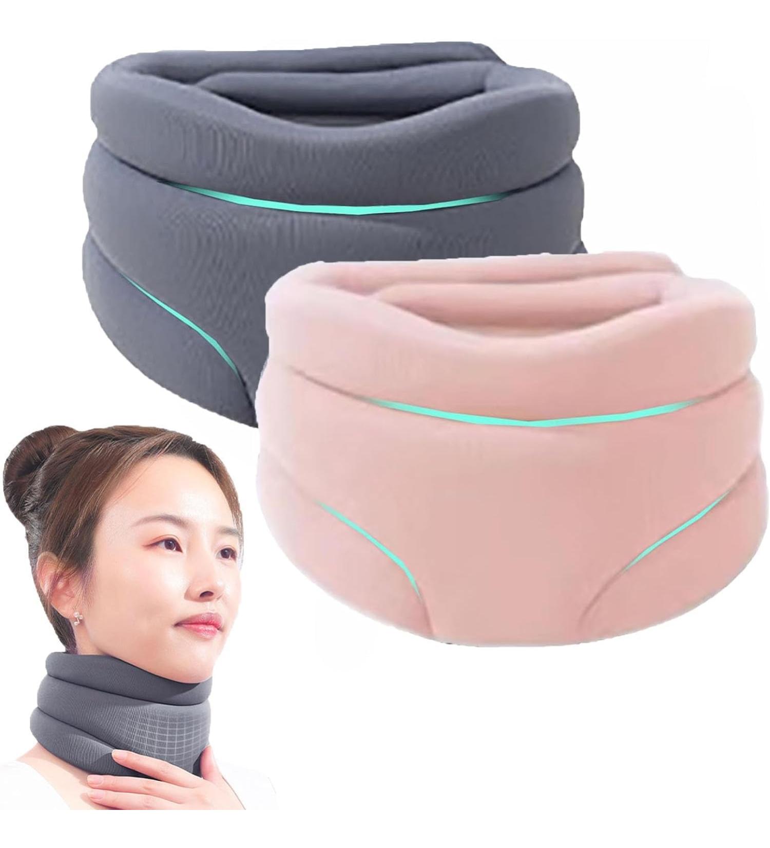 Soft Foam Neck Brace Universal Cervical Collar Adjustable Neck Support Brace for Sleeping - Relieves Neck Spine Pressure Neck Collar After Whiplash or Injury yl-105023(Color:Pink+Gray) - Buy Online on GoSupps.com
