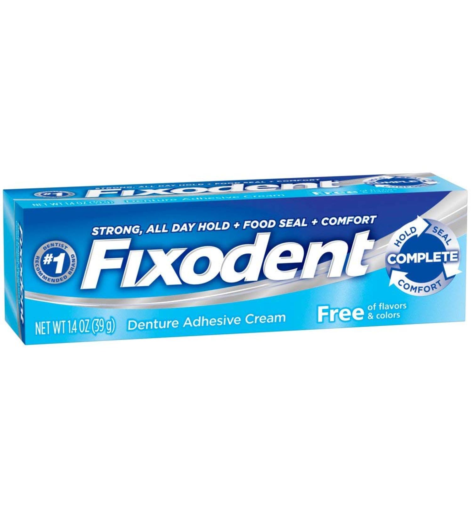Fixodent Free Denture Adhesive Cream 1.40 oz (Pack of 4)