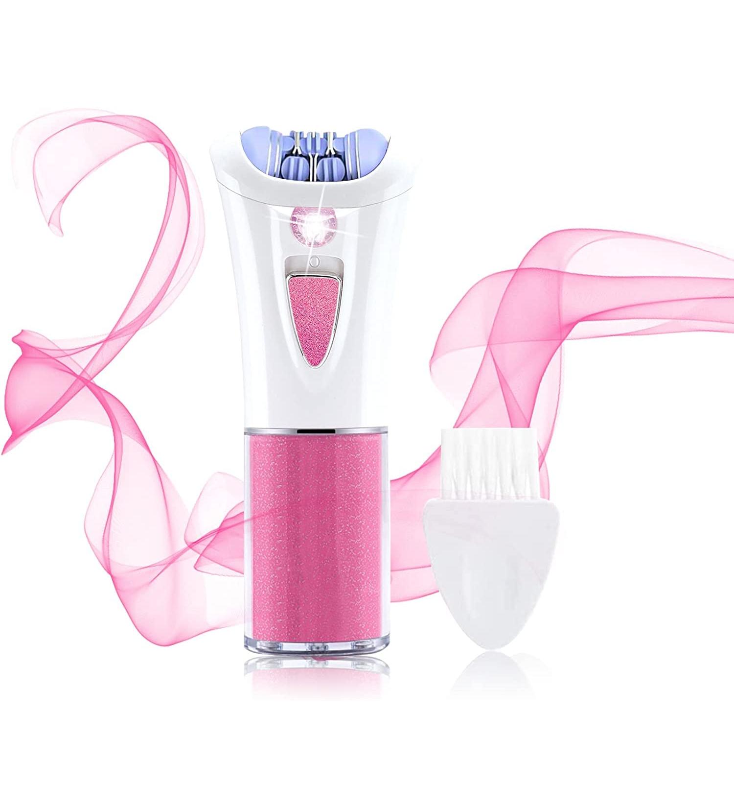 Portable Smooth Glide Epilator for Women - Cordless Electric Facial Hair Removal and Peach Fuzz Remover for Bikini, Face, Arms, Legs, Armpits - Gentle and Sensitive Skin Care - Buy Online on GoSupps.com