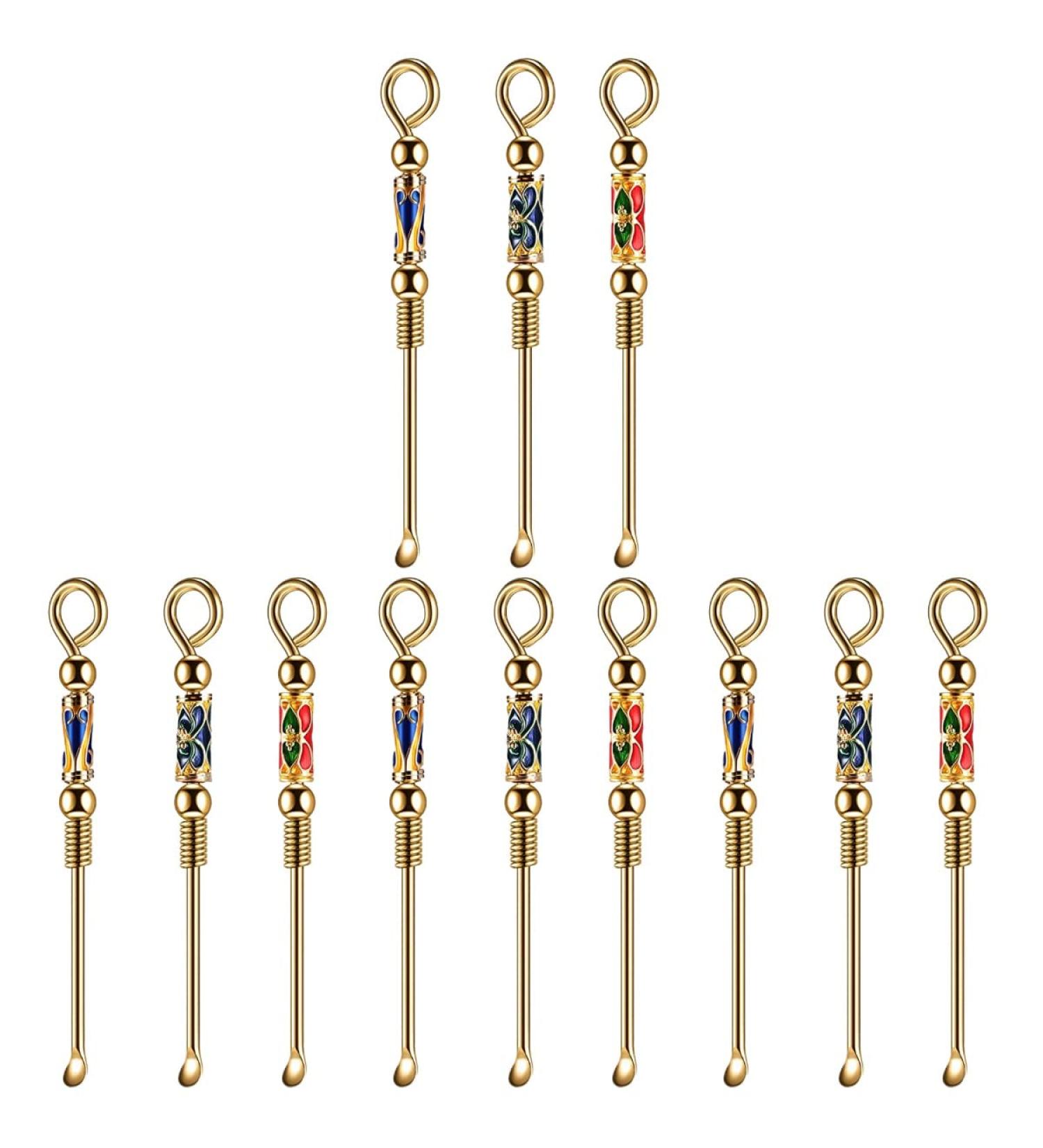 Zerodeko 12 Pcs Brass Ear Cleaning Tool Set - Vintage Goddess Scoops for Household Earwax Removal - Buy Online on GoSupps.com
